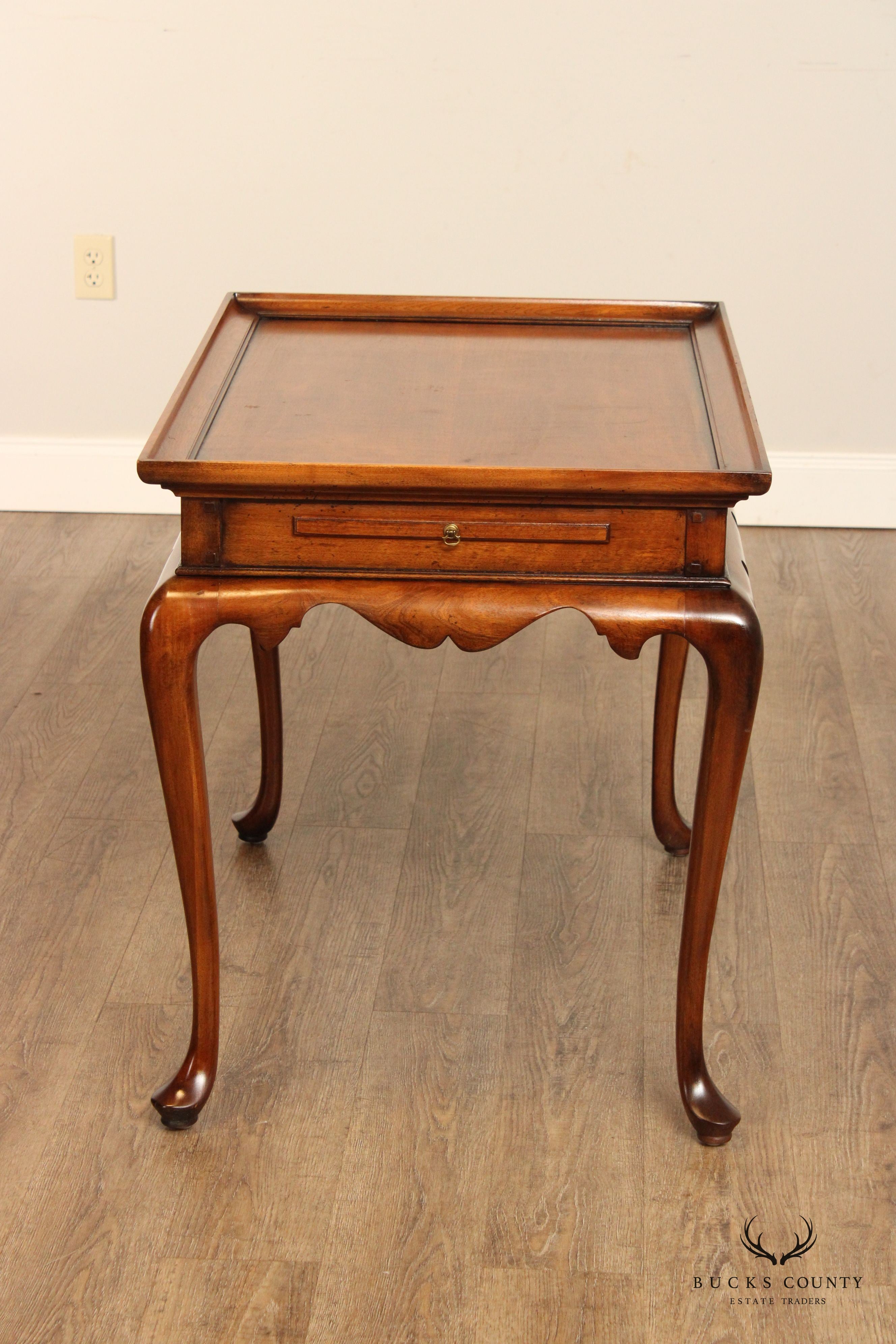 Ralph Lauren Queen Anne Style Walnut Tea Table