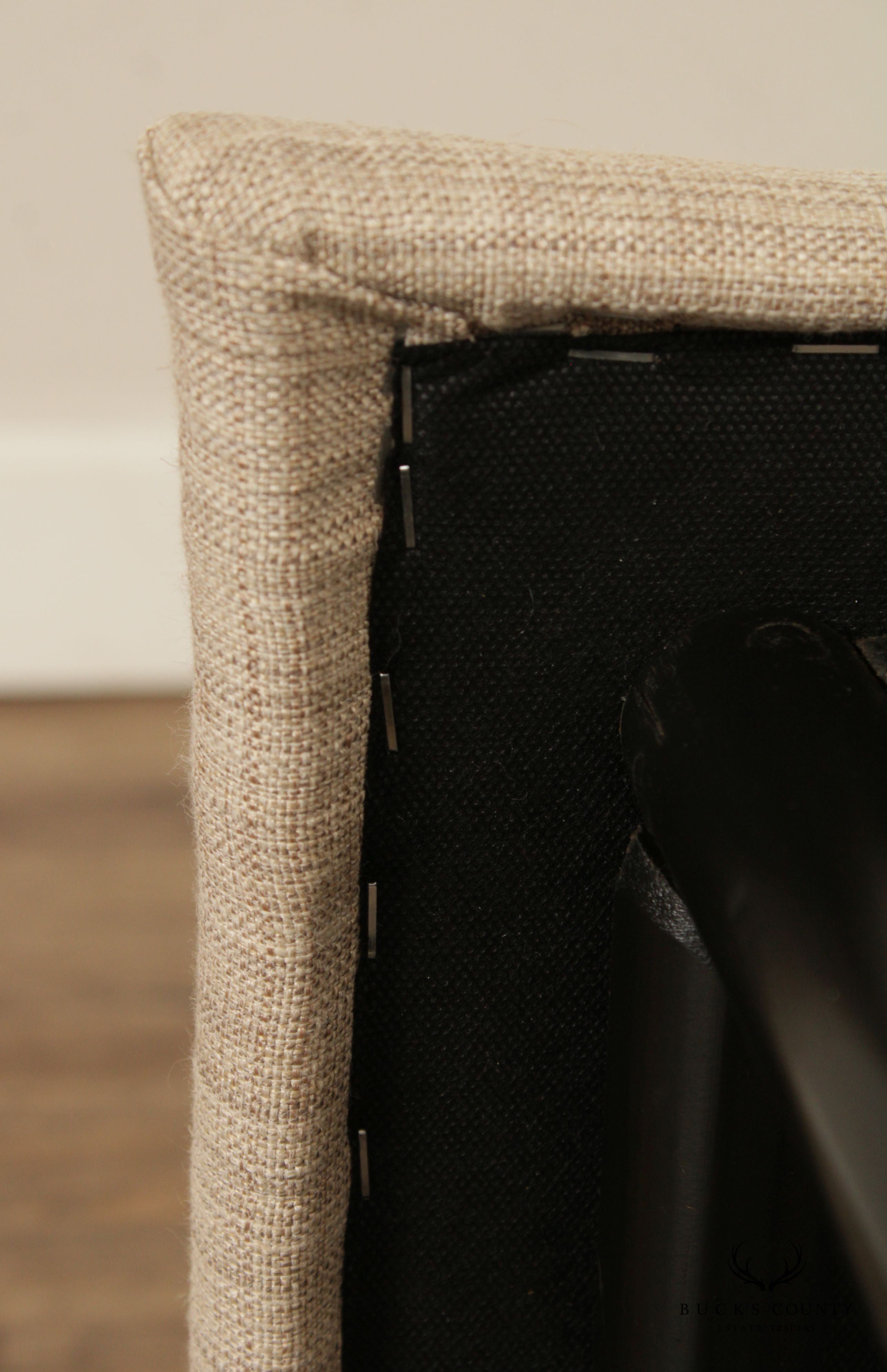 Vintage Asian Style Pair of Ebonized Faux Bamboo Stools