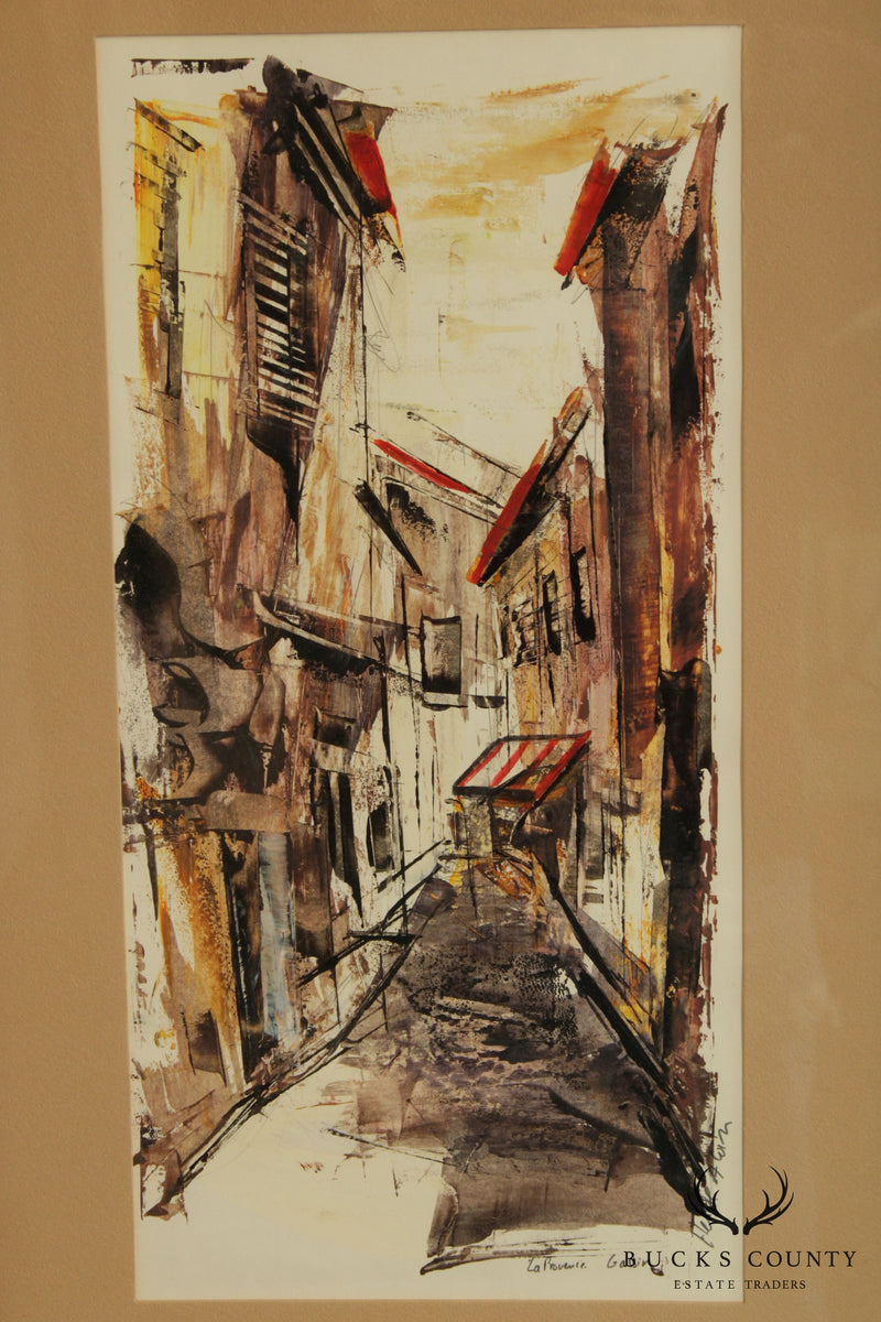 "La Provence Gassin" Fine Art Color Print of Urban Street Scene in Gassin, France