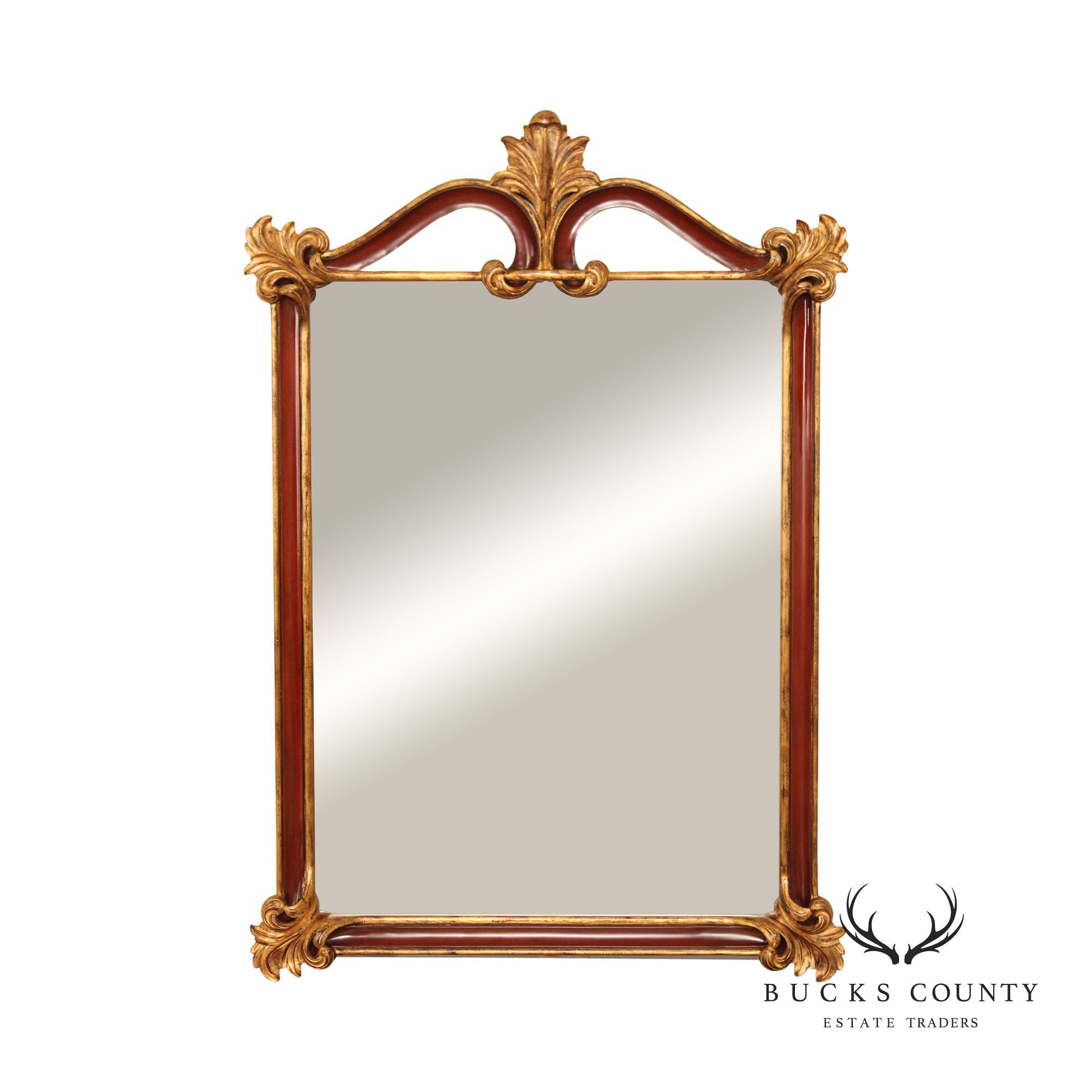 Harrison Gil Baroque Style Partial Gilt Wall Mirror