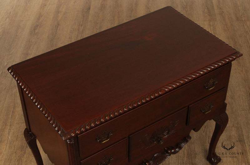 Vintage Chippendale Style Mahogany Ball and Claw Lowboy