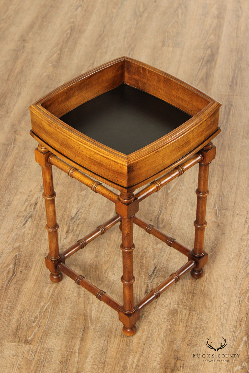Lane Asian Inspired Faux Bamboo Side Table