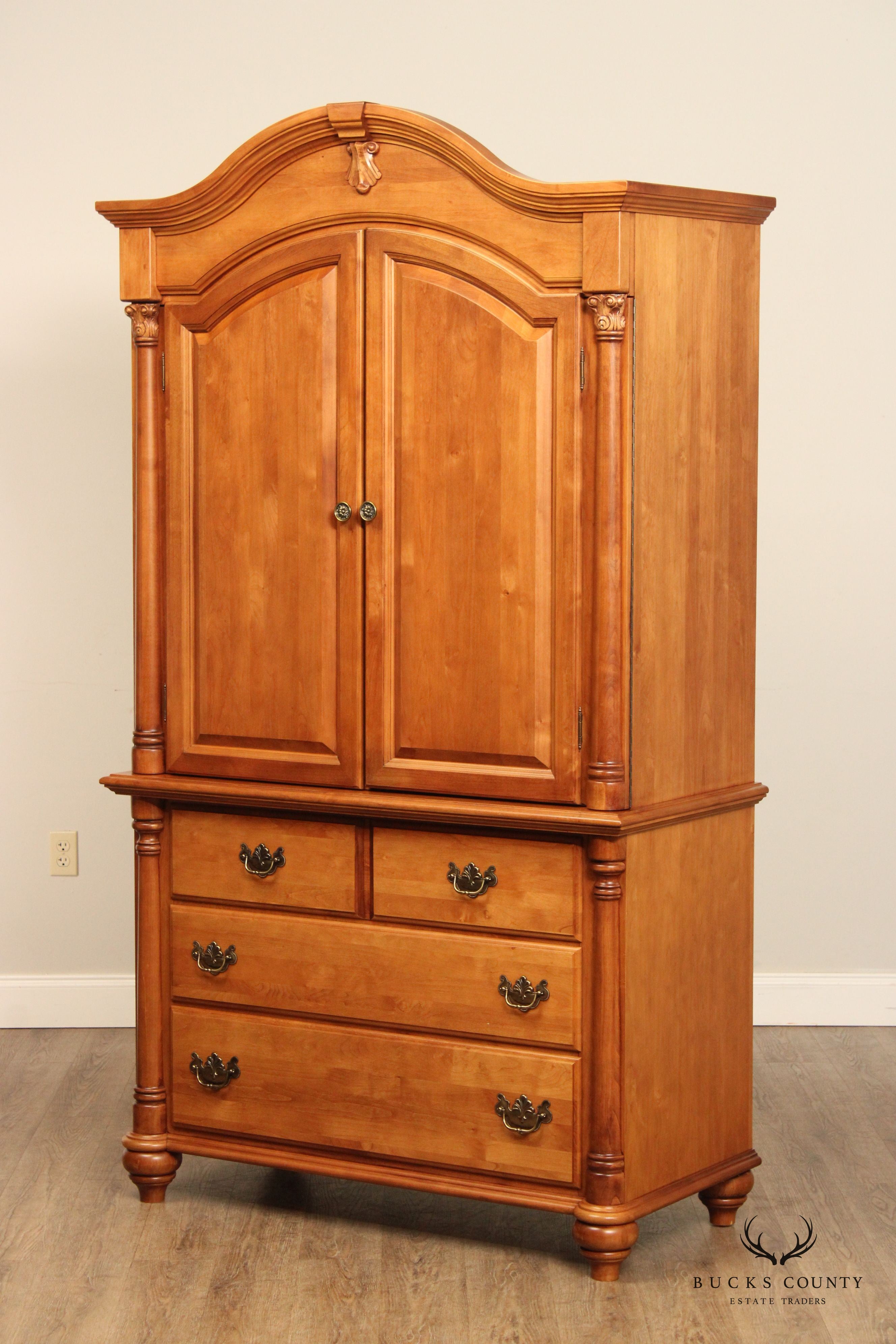 Mobel Inc. Traditional Solid Maple Armoire