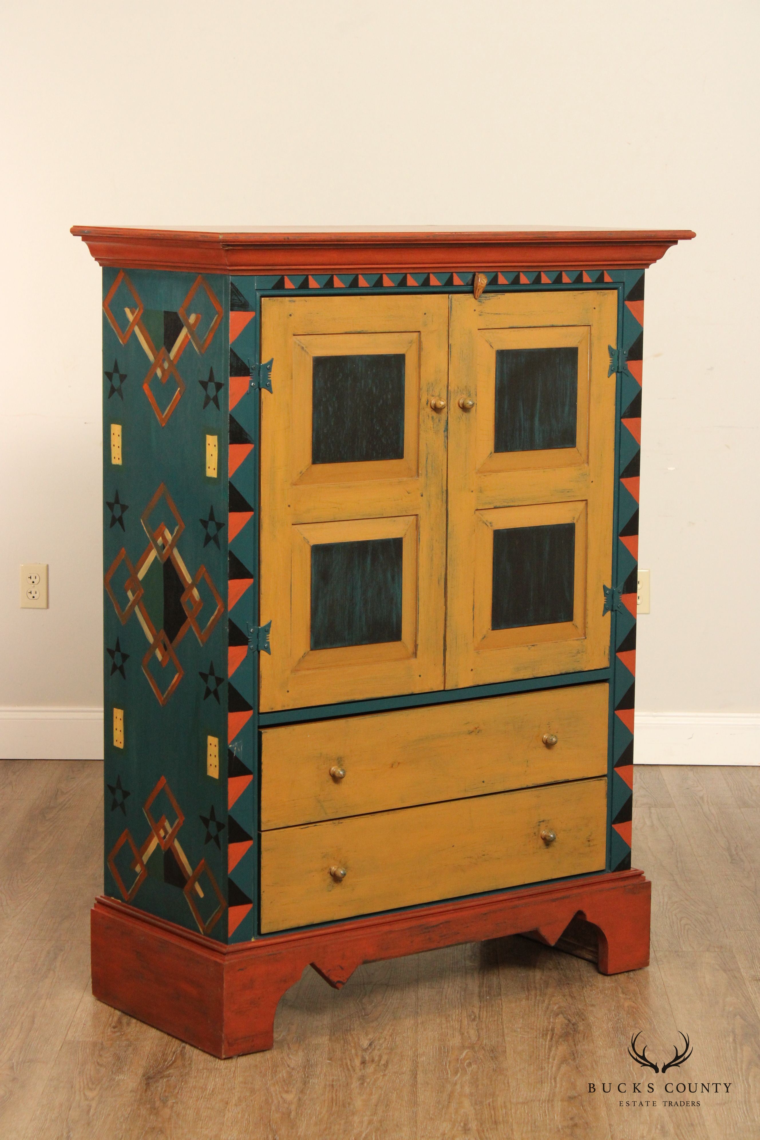 Purple Heart Wood Works Custom Painted Cabinet