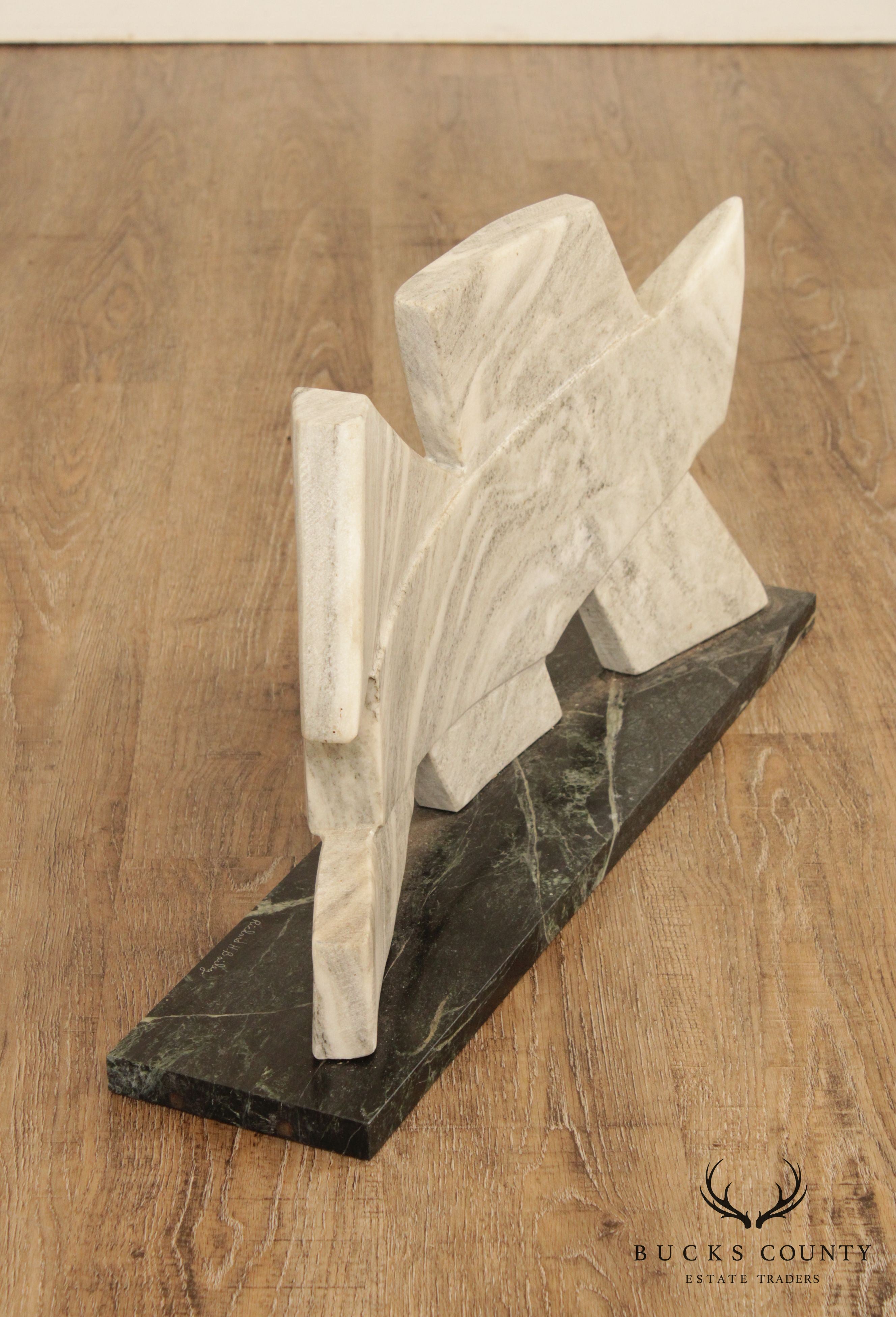 Richard H. Bailey Abstract Modernist Marble Sculpture