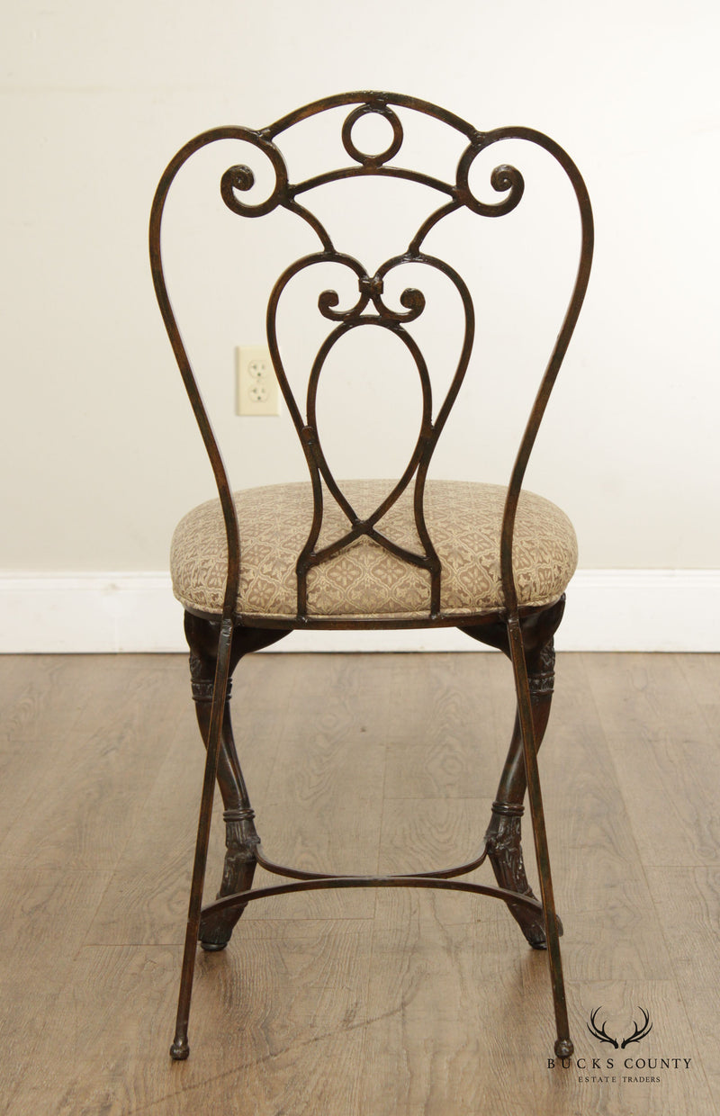 French Neoclassical Style Figural Carved Accent Chair