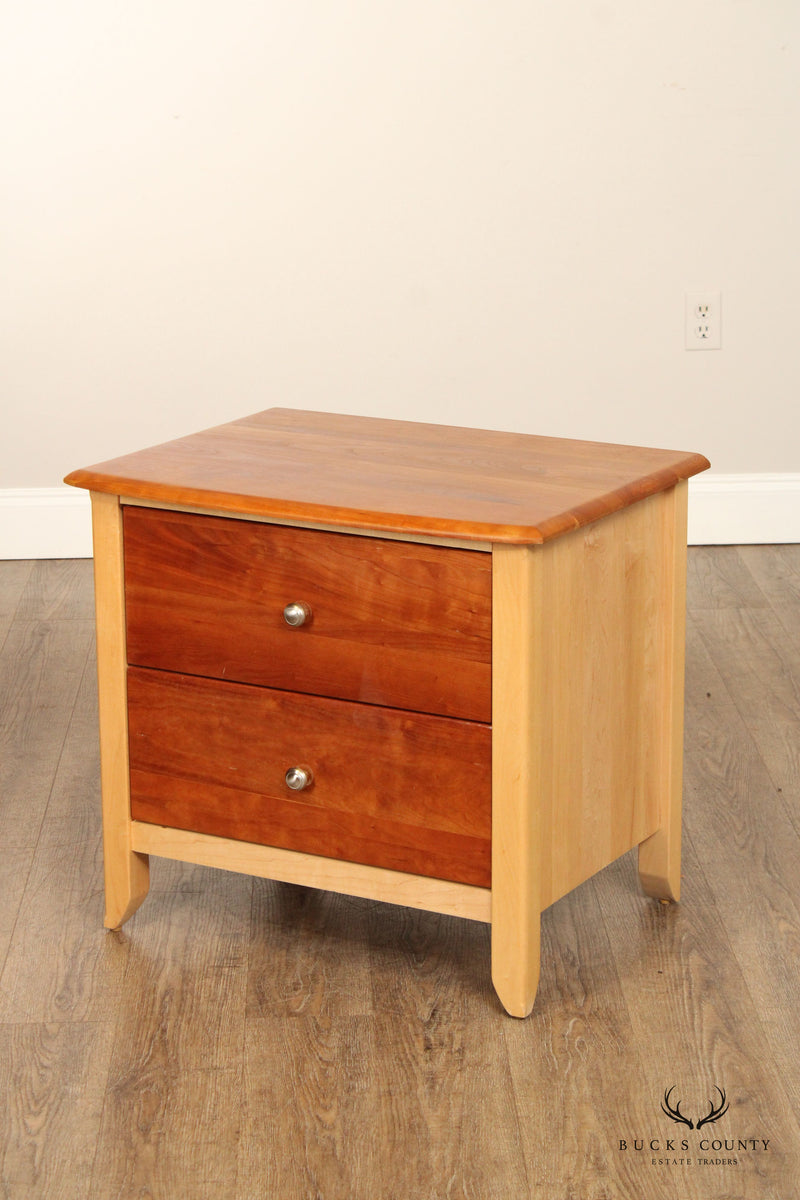 Vermont Precision Woodworks Cherry Two-Drawer Nightstand