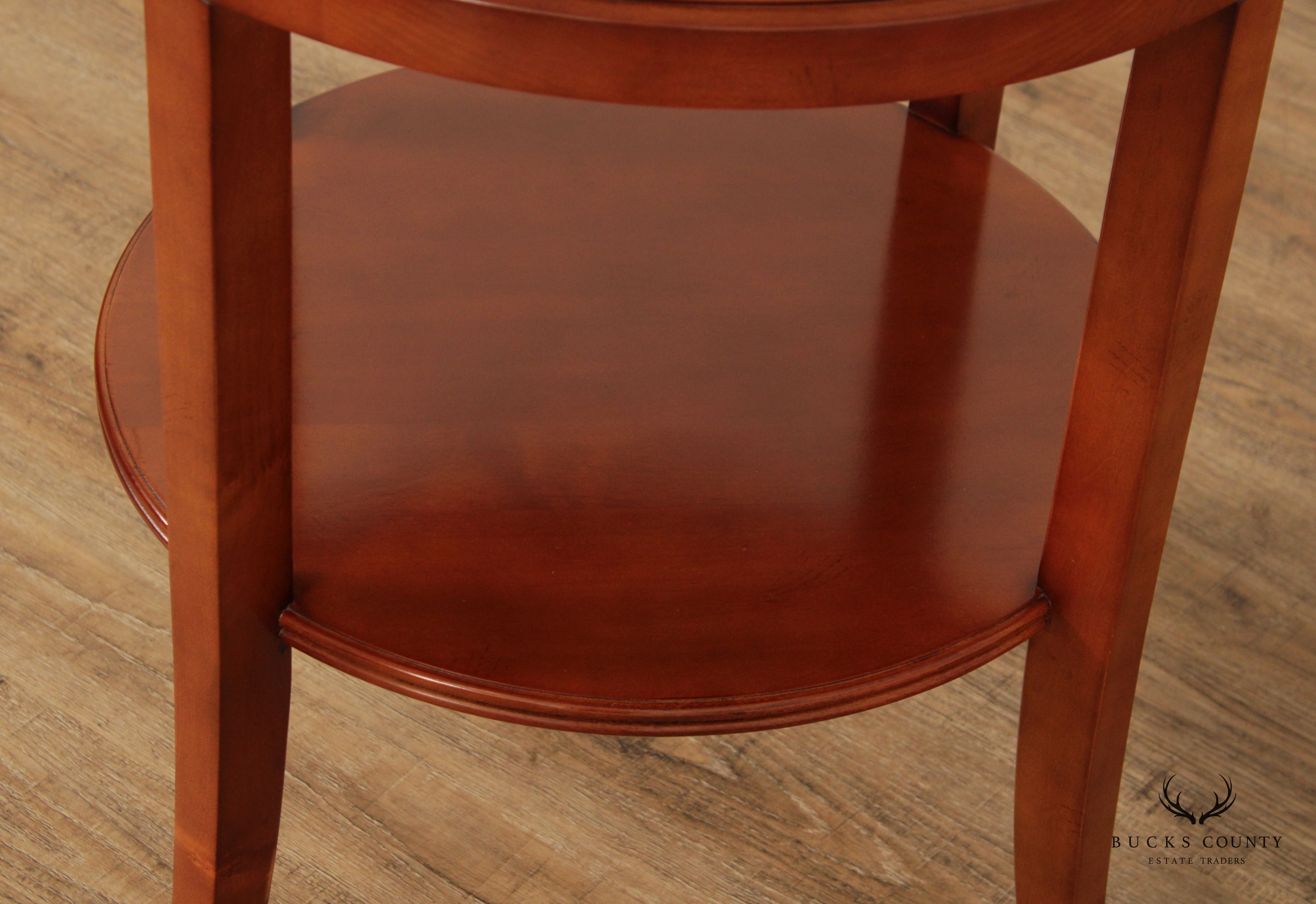 CTH Sherrill Occasional Regency Style Cherry Two-Tier Side Table