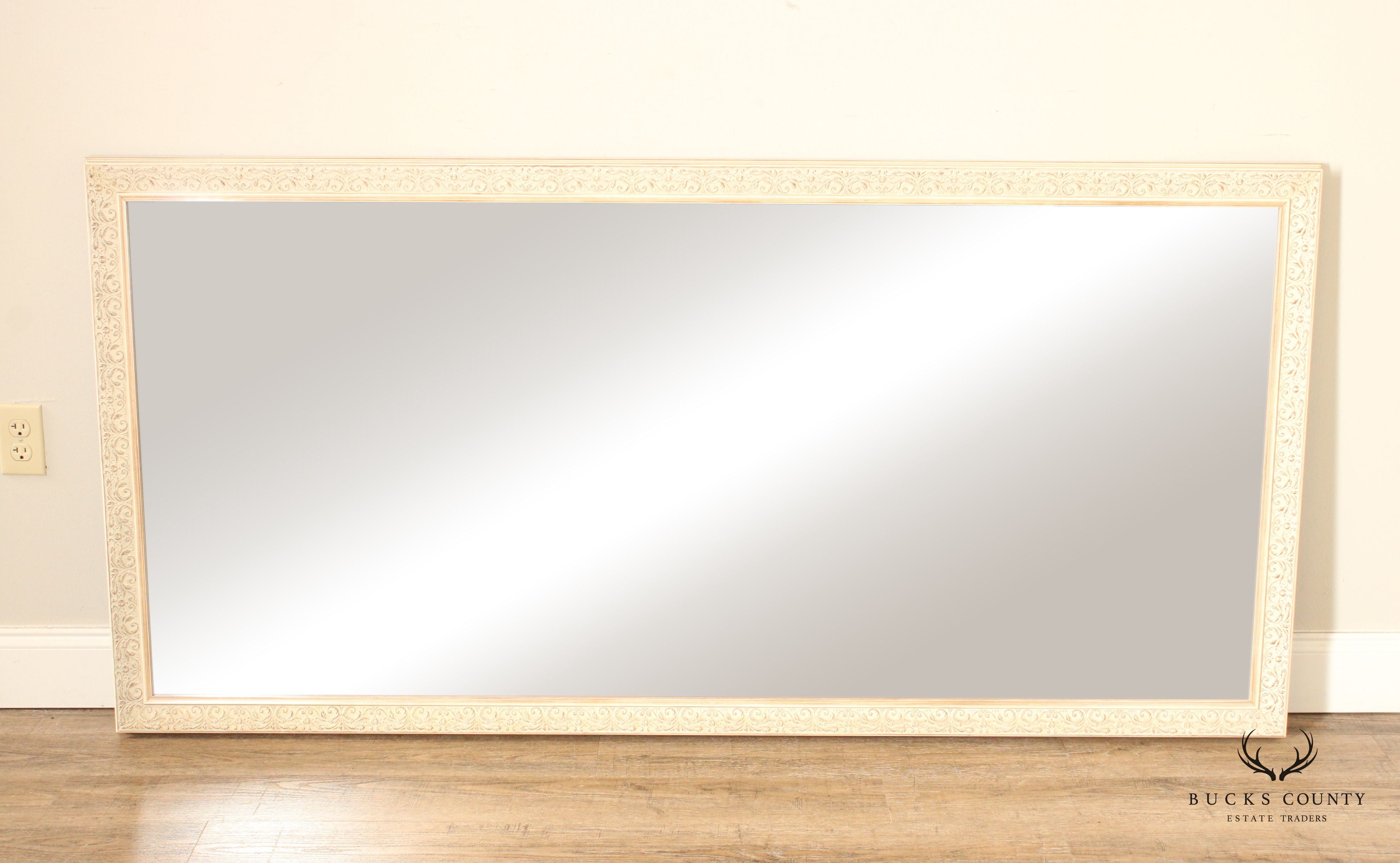 French Country Style Distress Painted Mantel or Full-Length Mirror