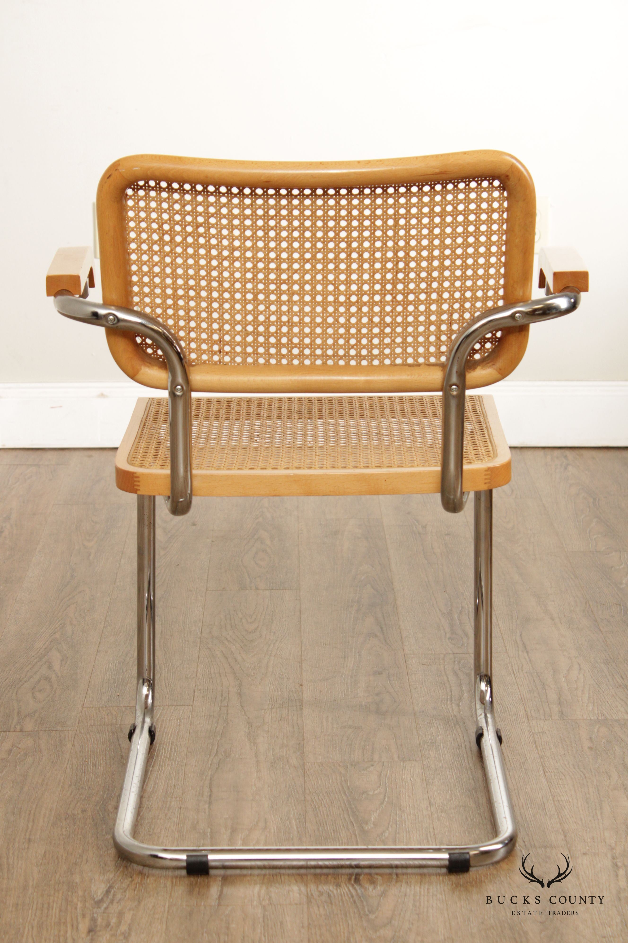 Marcel Breuer Italian Mid Century Modern Cesca Armchair