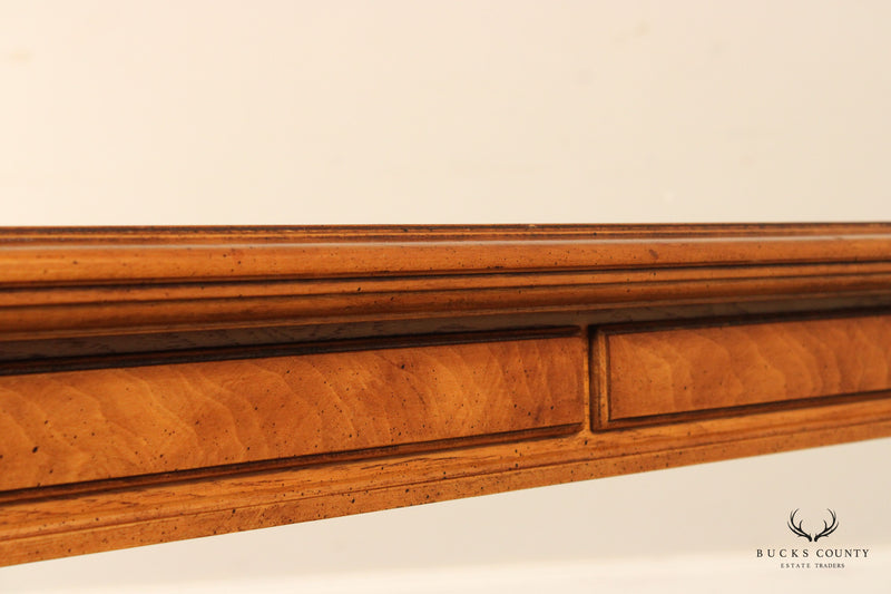 Italian Neoclassical Style Carved Pecan Console Table