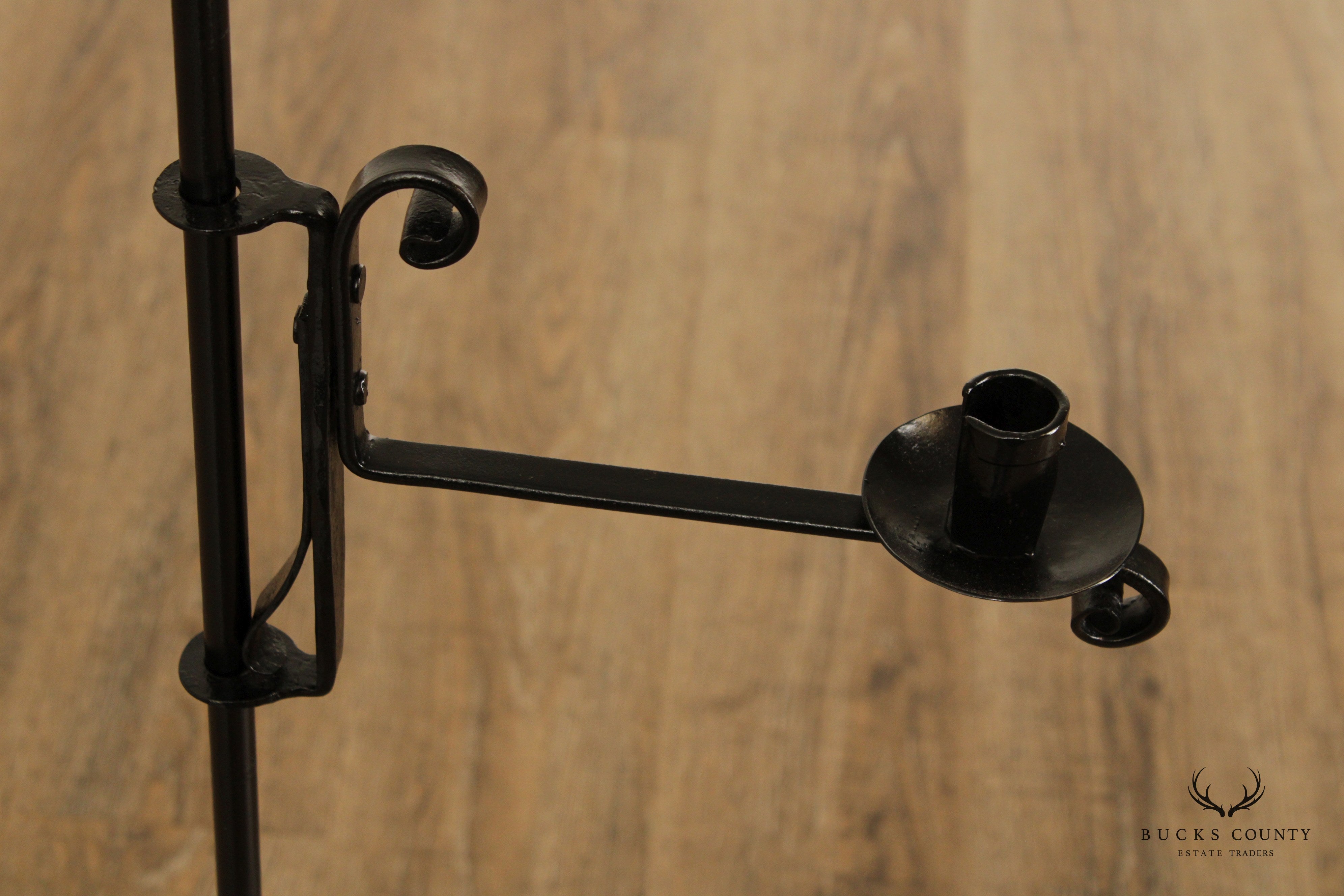 Hand Wrought Iron Adjustable Candle Stand