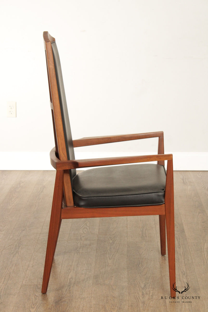 Foster-McDavid Mid Century Modern Set of Six Walnut Dining Chairs