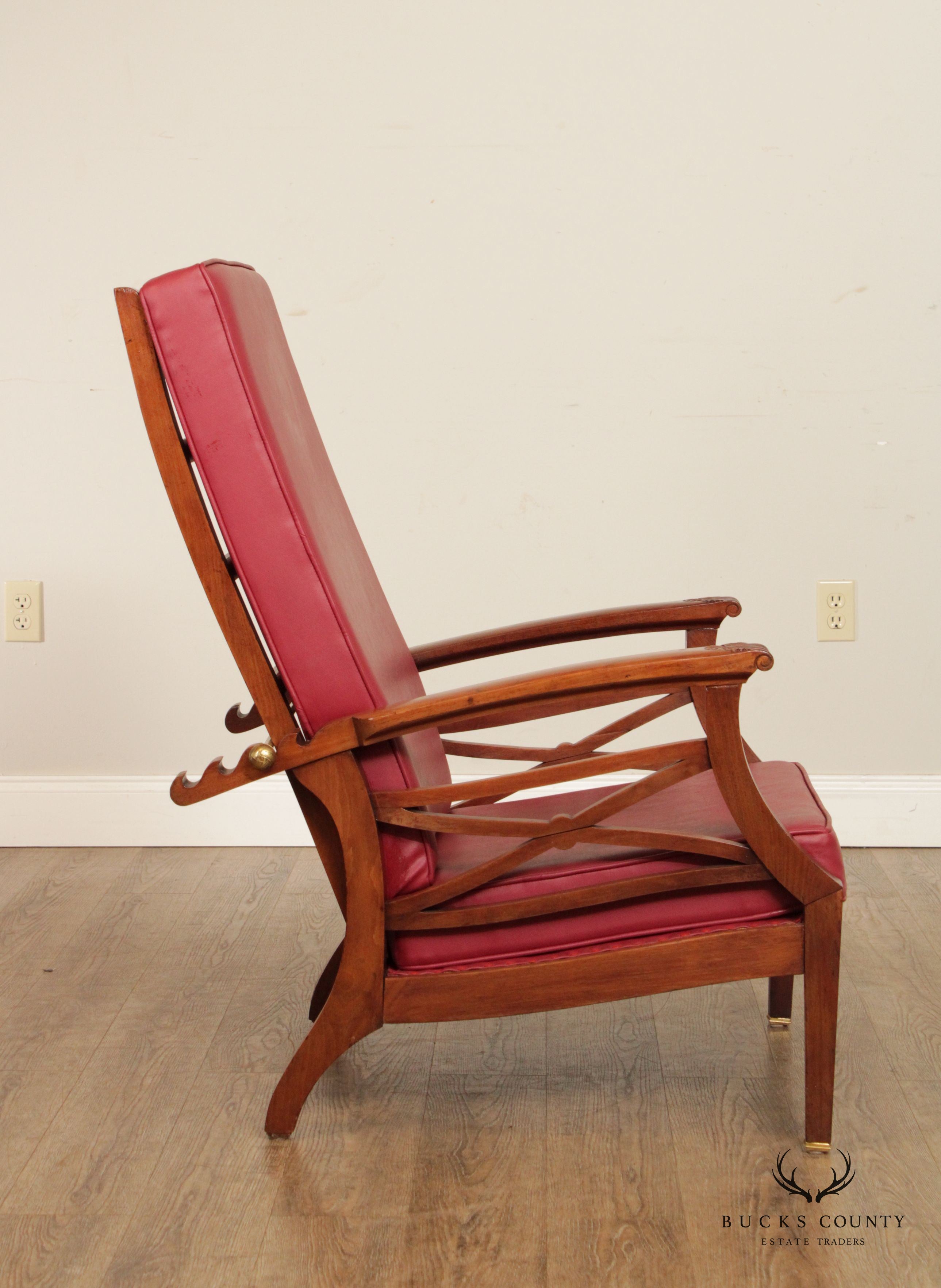 Antique Edwardian Reclining Morris Lounge Chair