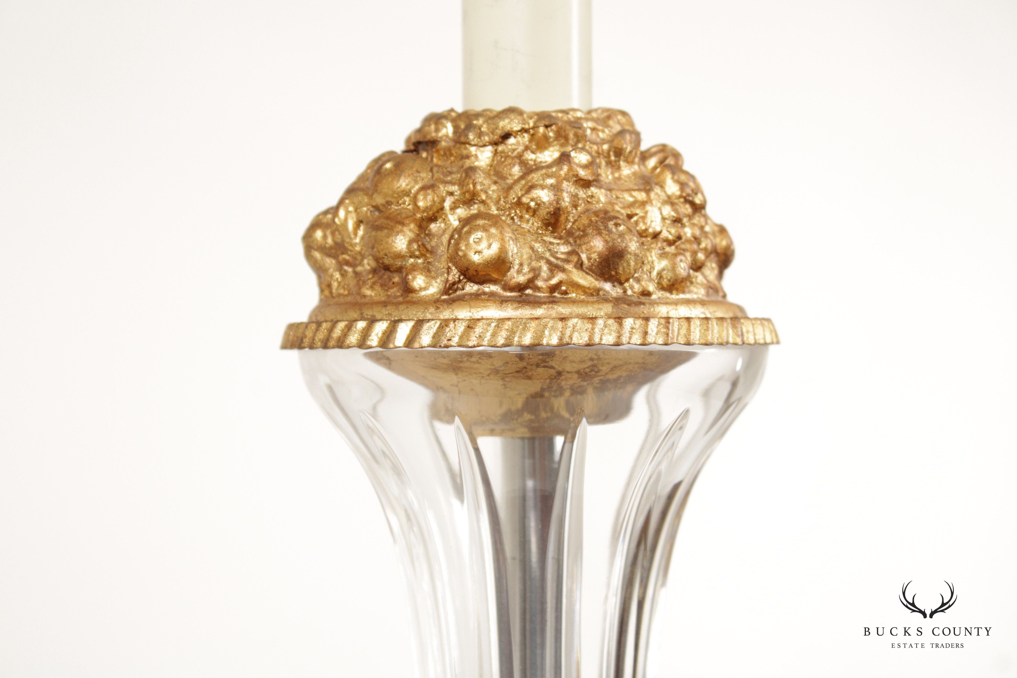 Frederick Cooper Gilt Metal and Crystal Table Lamp