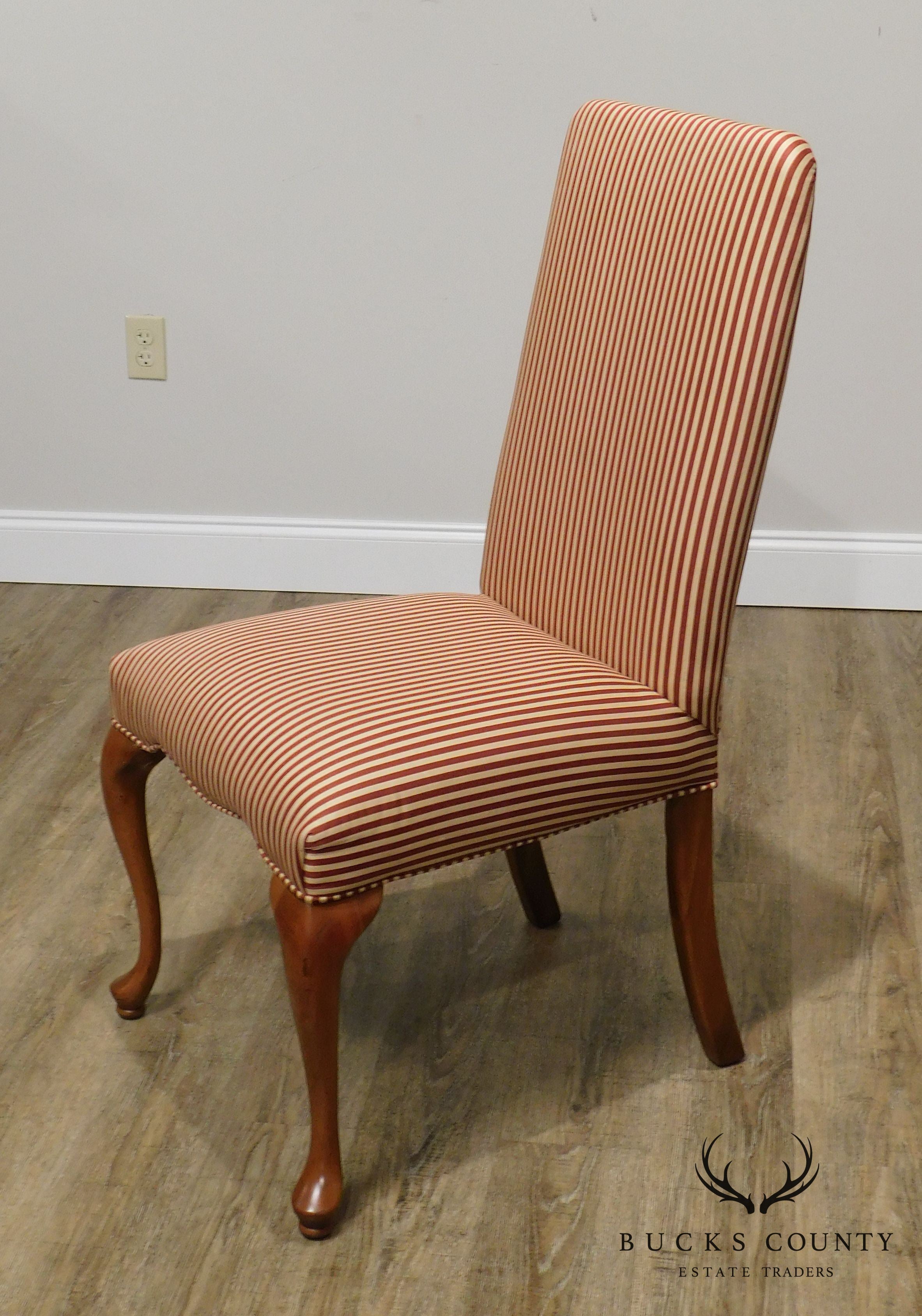 George III Style Quality Upholstered Back Side Chair