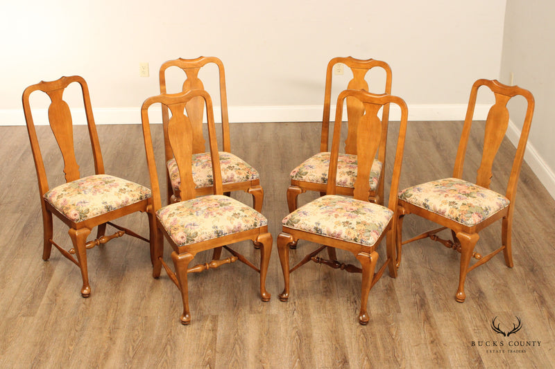 Ethan Allen 'Circa 1776' Set of Six Maple Dining Chairs