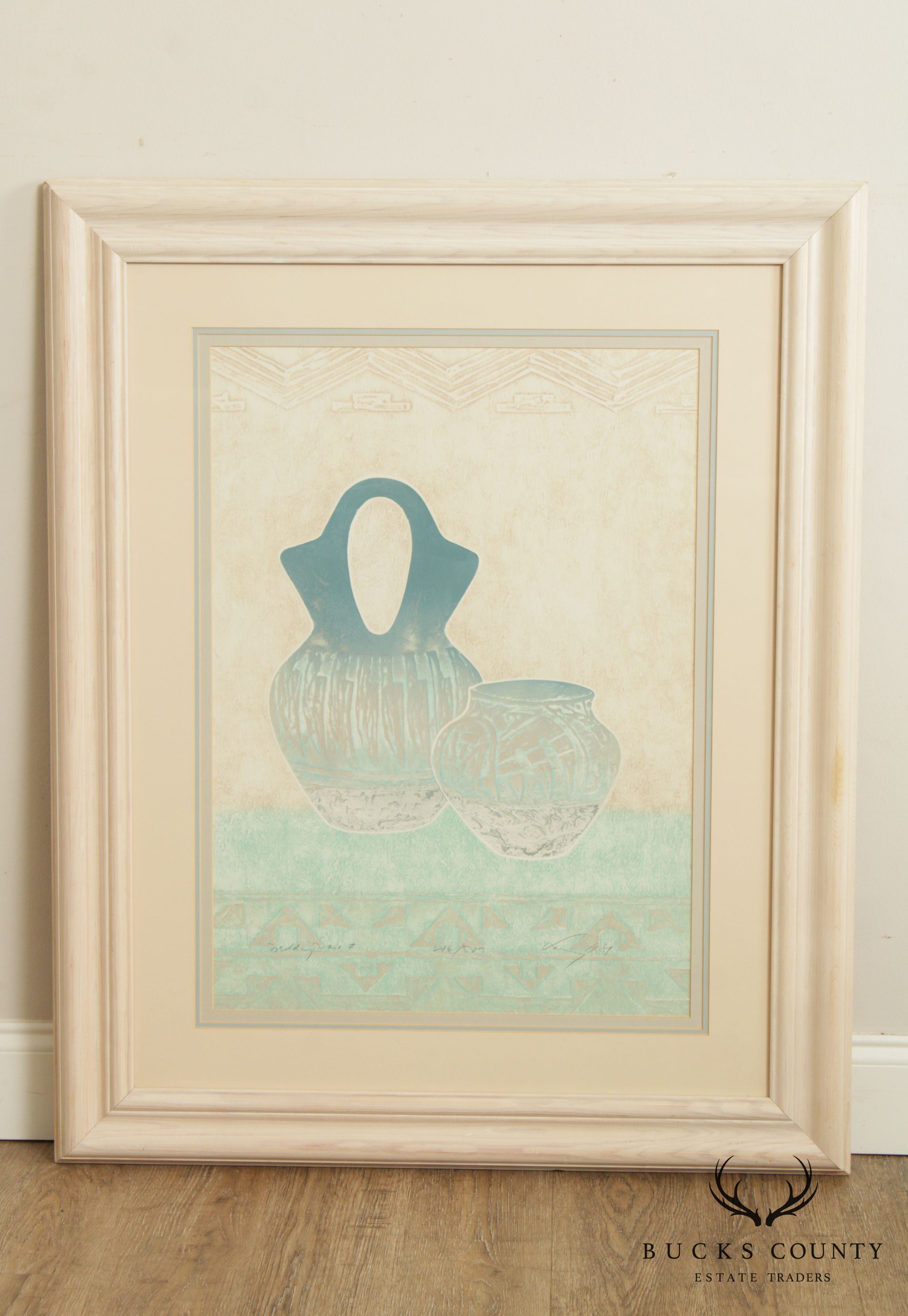 Native American 'Wedding Vase II' Framed Lithograph Print