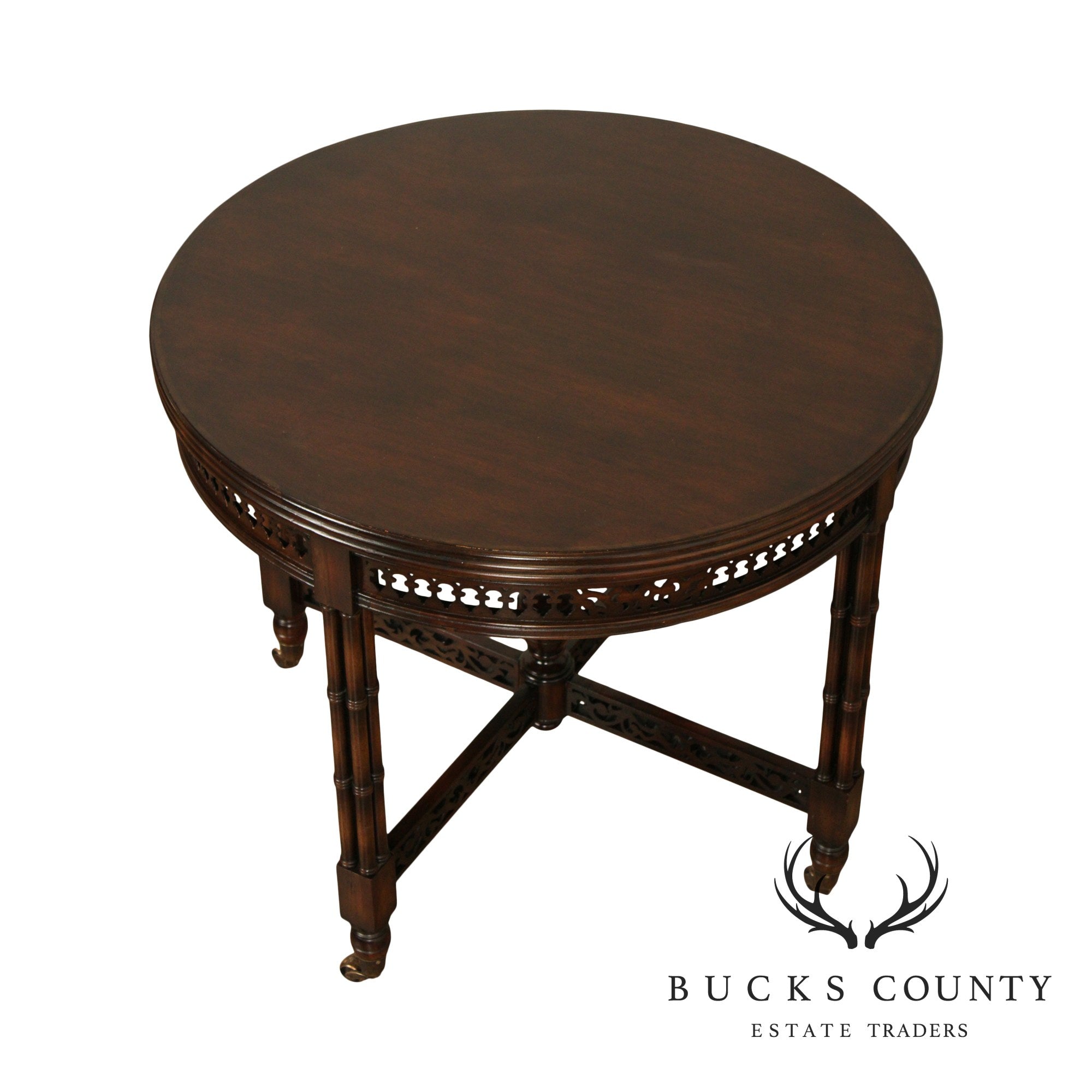 Banks Coldstone By Sarreid Ltd. Regency Style Round Center Table