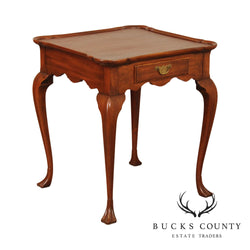 Baker Furniture Queen Anne Style One Drawer Side Table