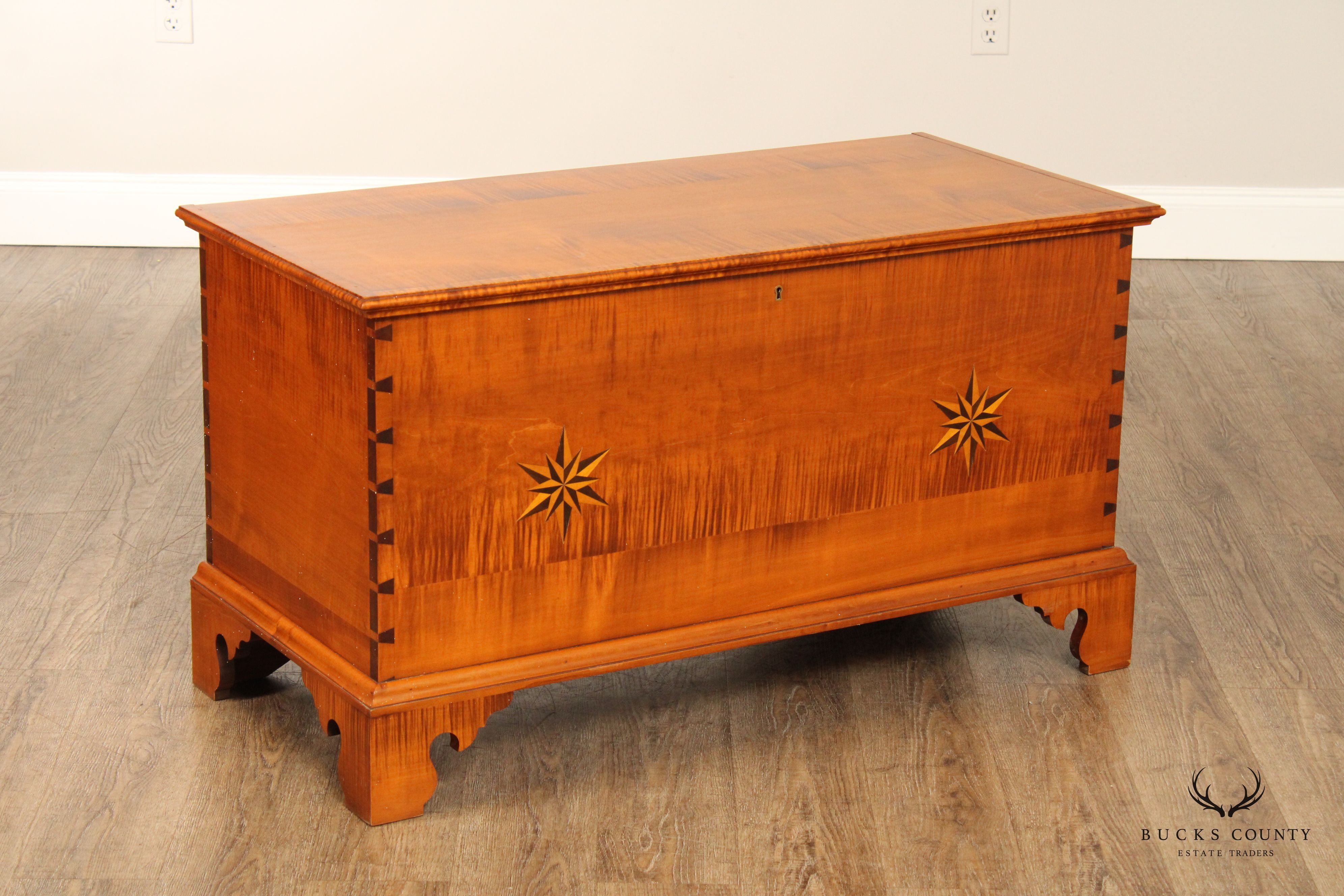 David LeFort Hand Crafted Tiger Maple Blanket Chest