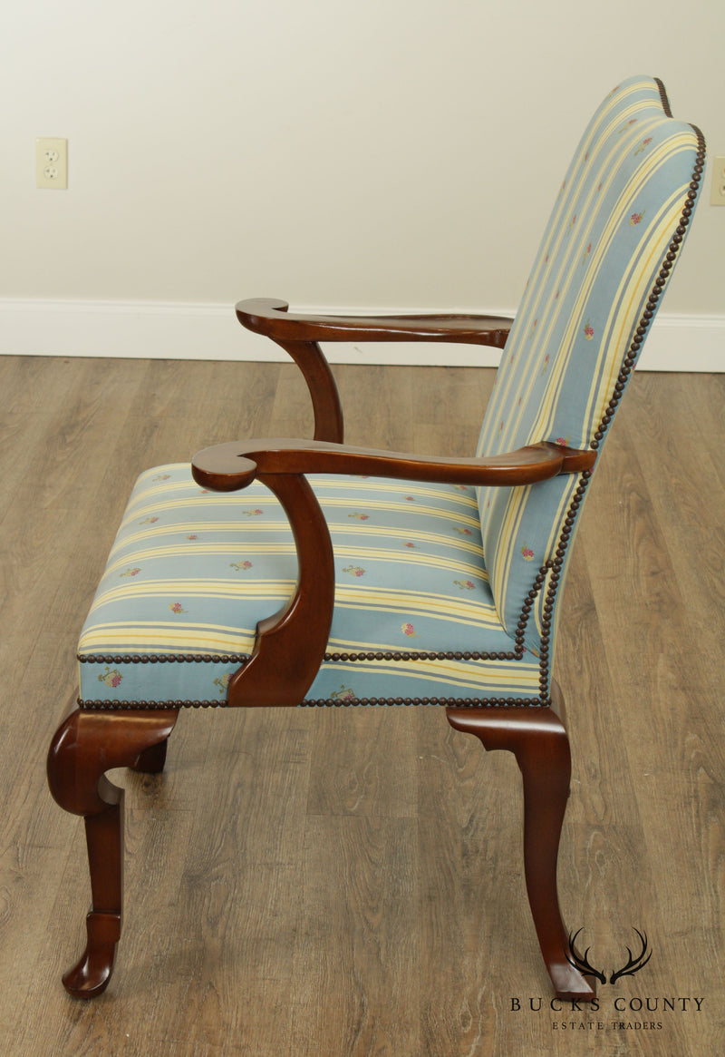 Baker Queen Anne Style Mahogany Armchair