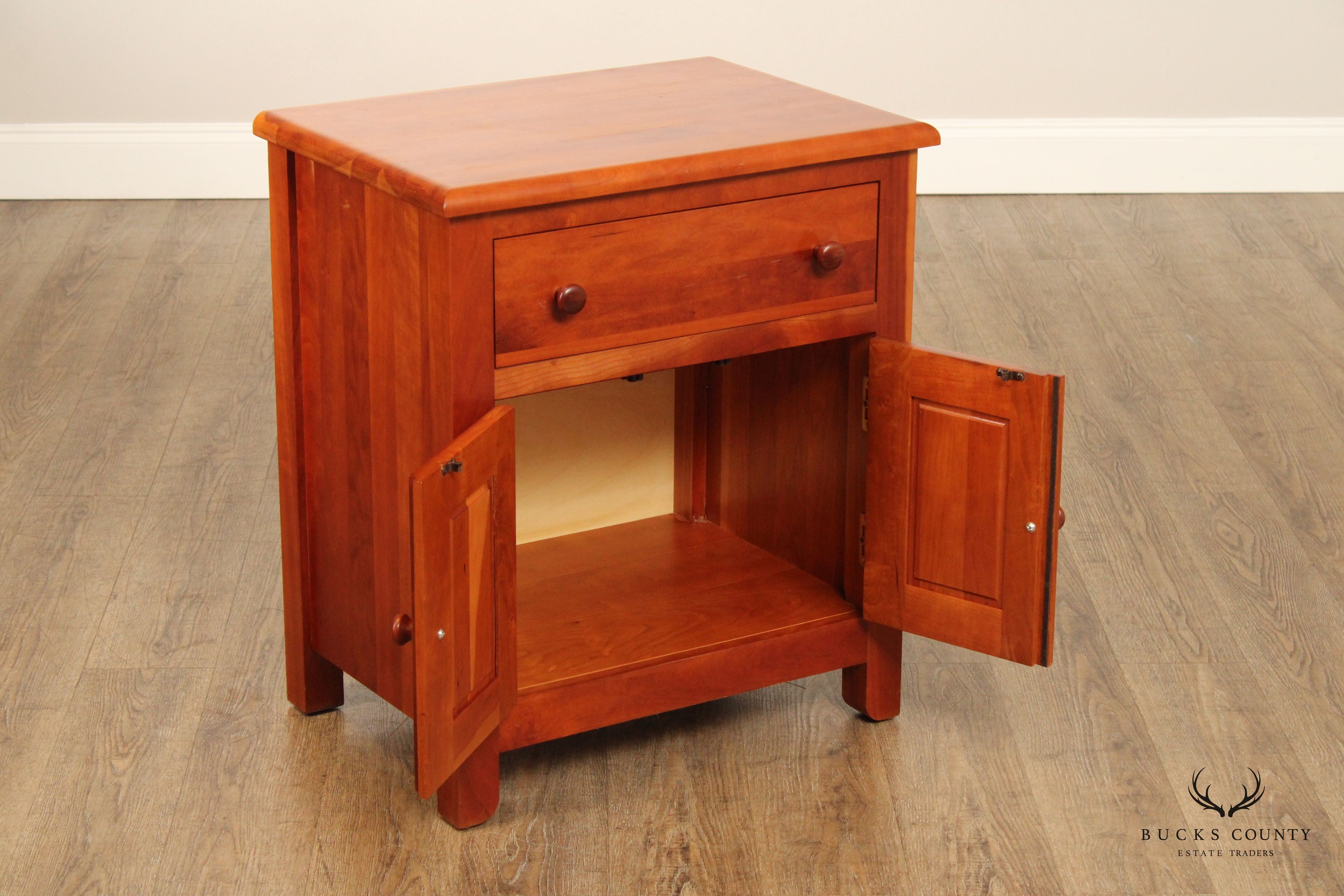 Stuart David Mission Style Cherry Cabinet Nightstand