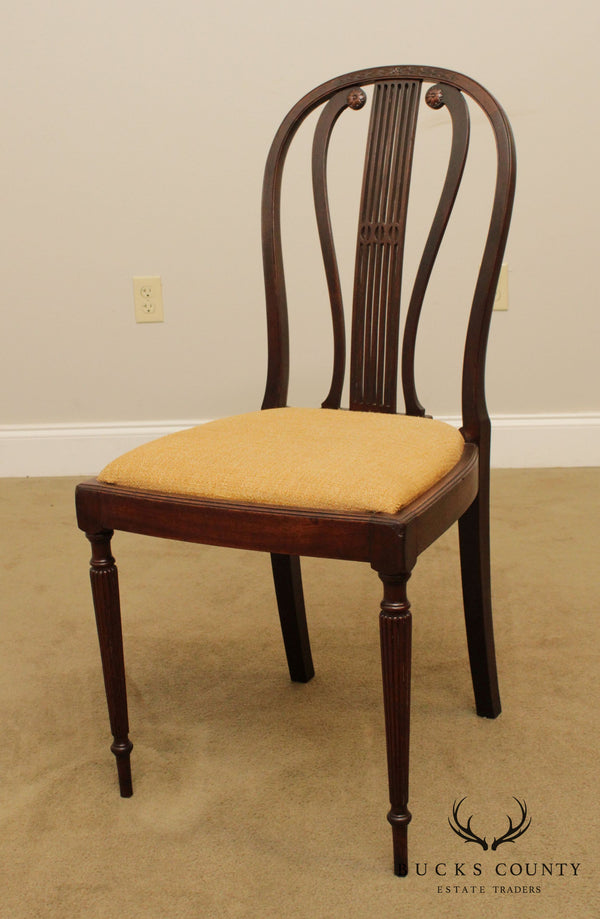 Antique Sheraton Style Solid Mahogany Side Chair