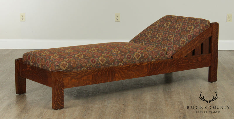 Eldredge & Miller Antique Mission Oak Day Bed Chaise Lounge