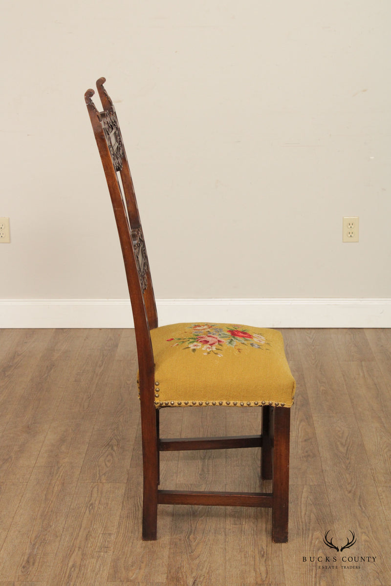 Antique Renaissance Revival Carved Accent Chair