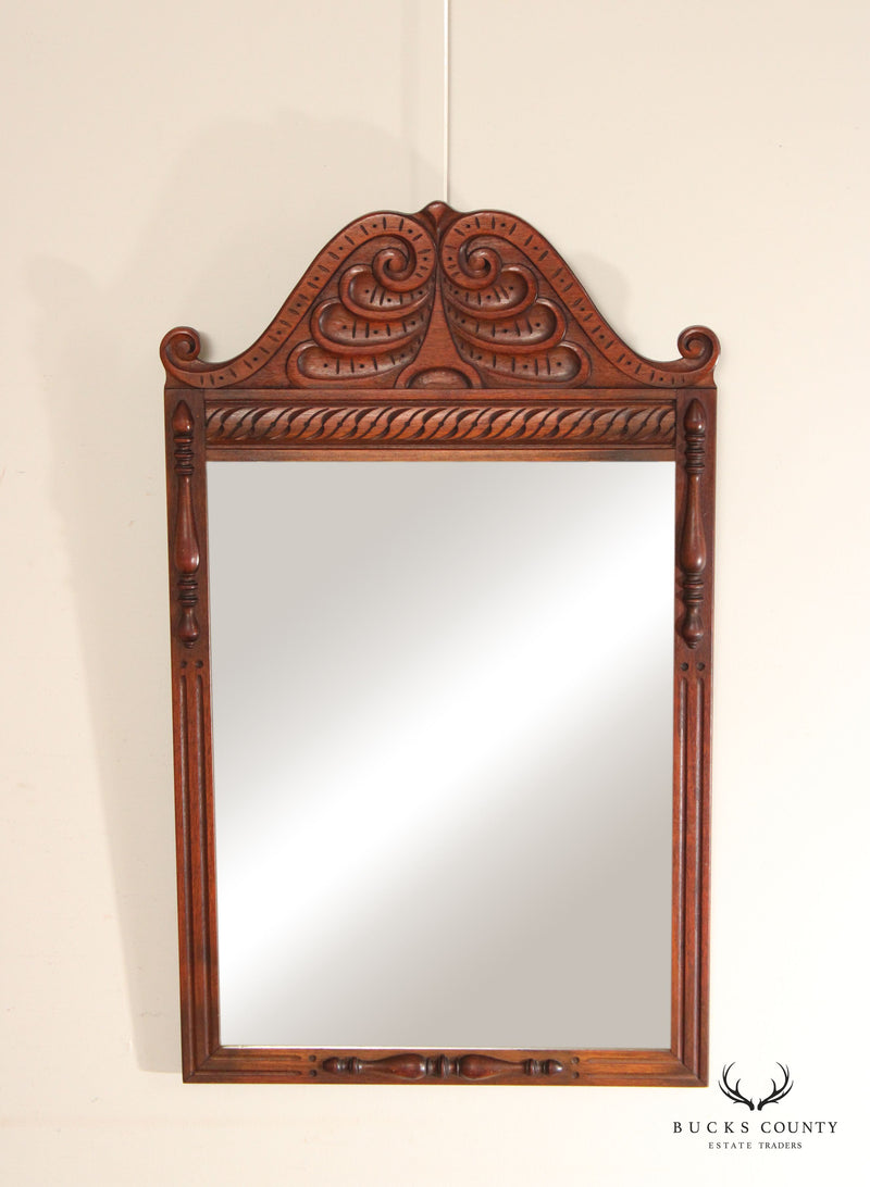 Kittinger Jacobean Style Walnut Carved Dresser Mirror