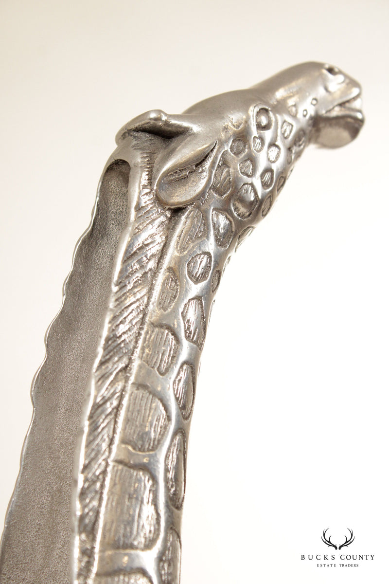 Arthur Court 1989 Giraffe Cast Aluminum Pitcher Bucks County Estate