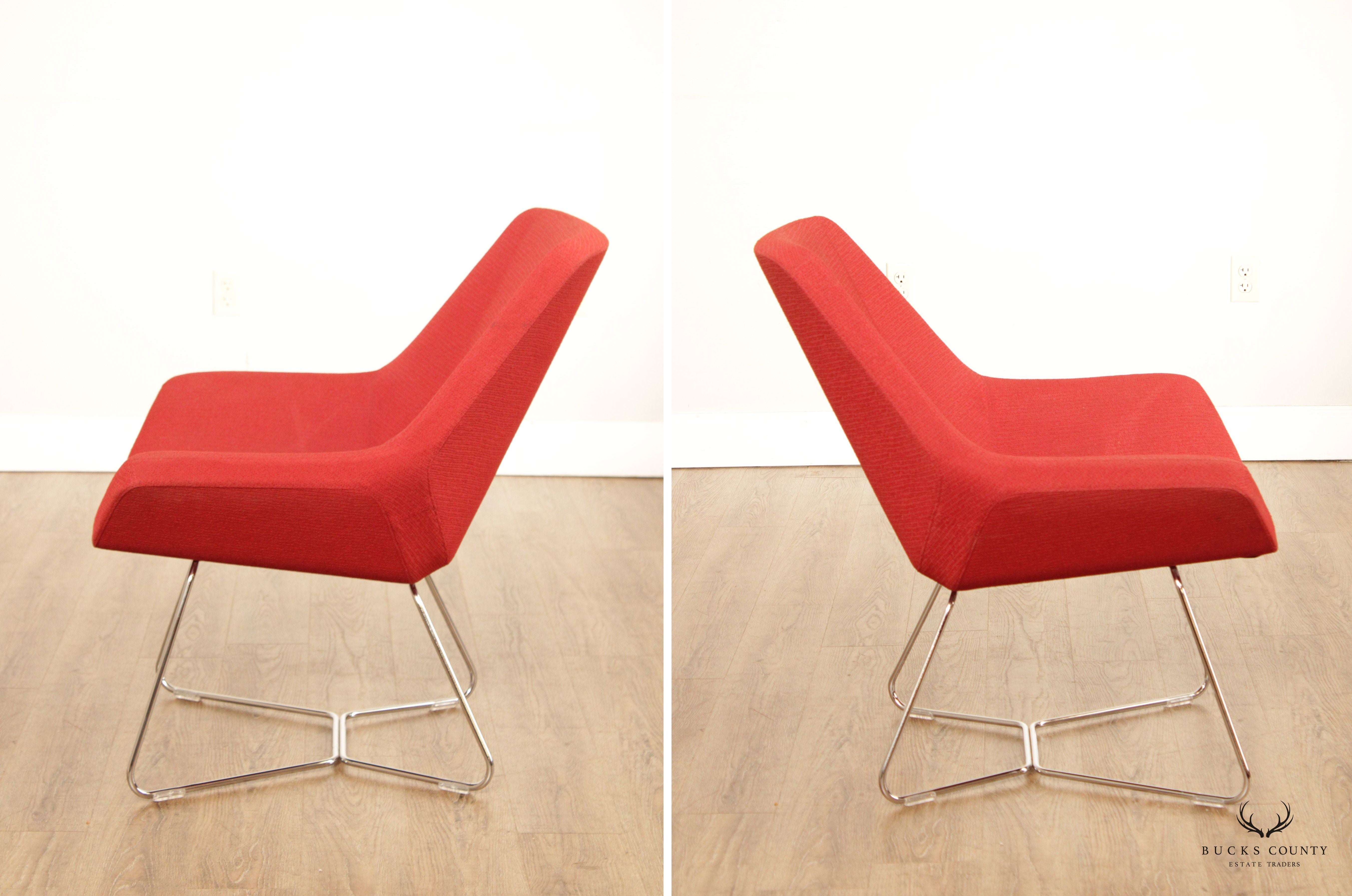 Keilhauer Mid Century Modern Style Pair of 'Cahoots' Lounge Chairs