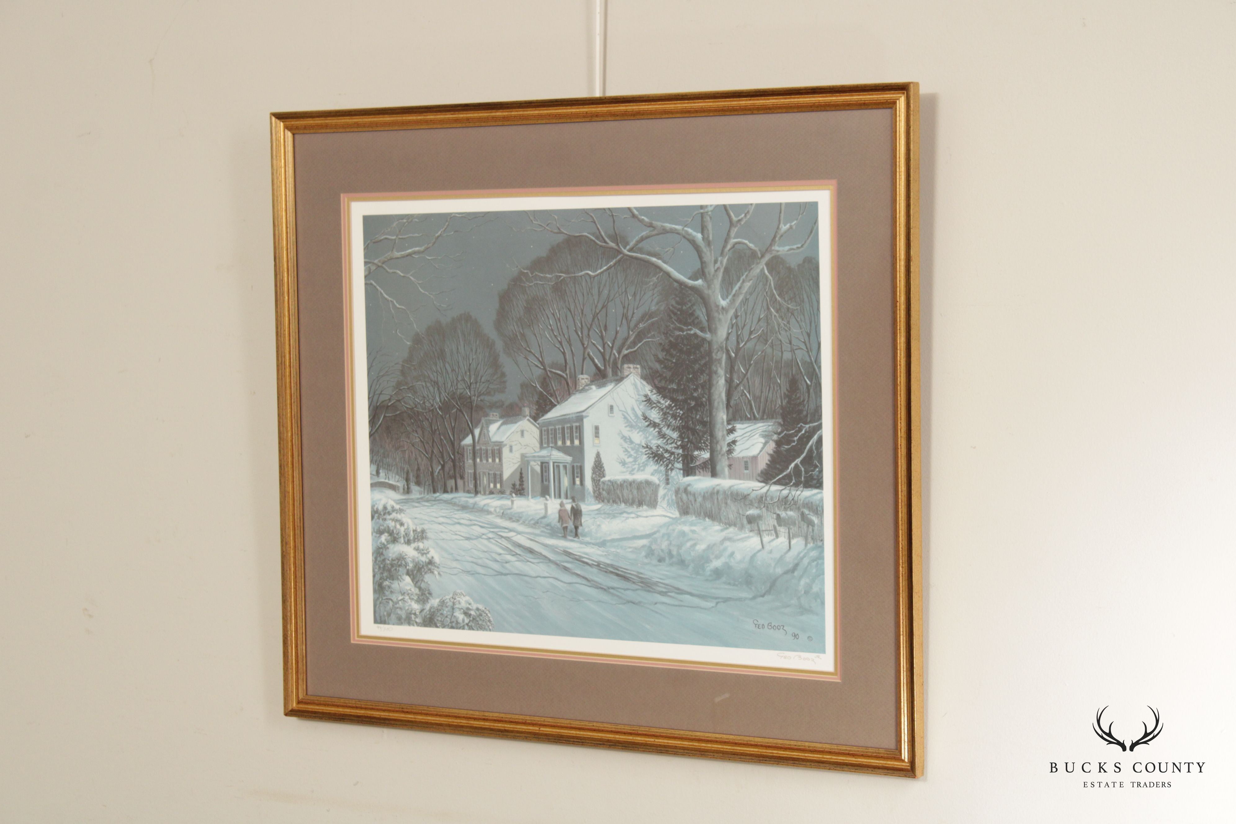 George Booz 'Dyerstown Road' Rustic Winter Fine Art Print