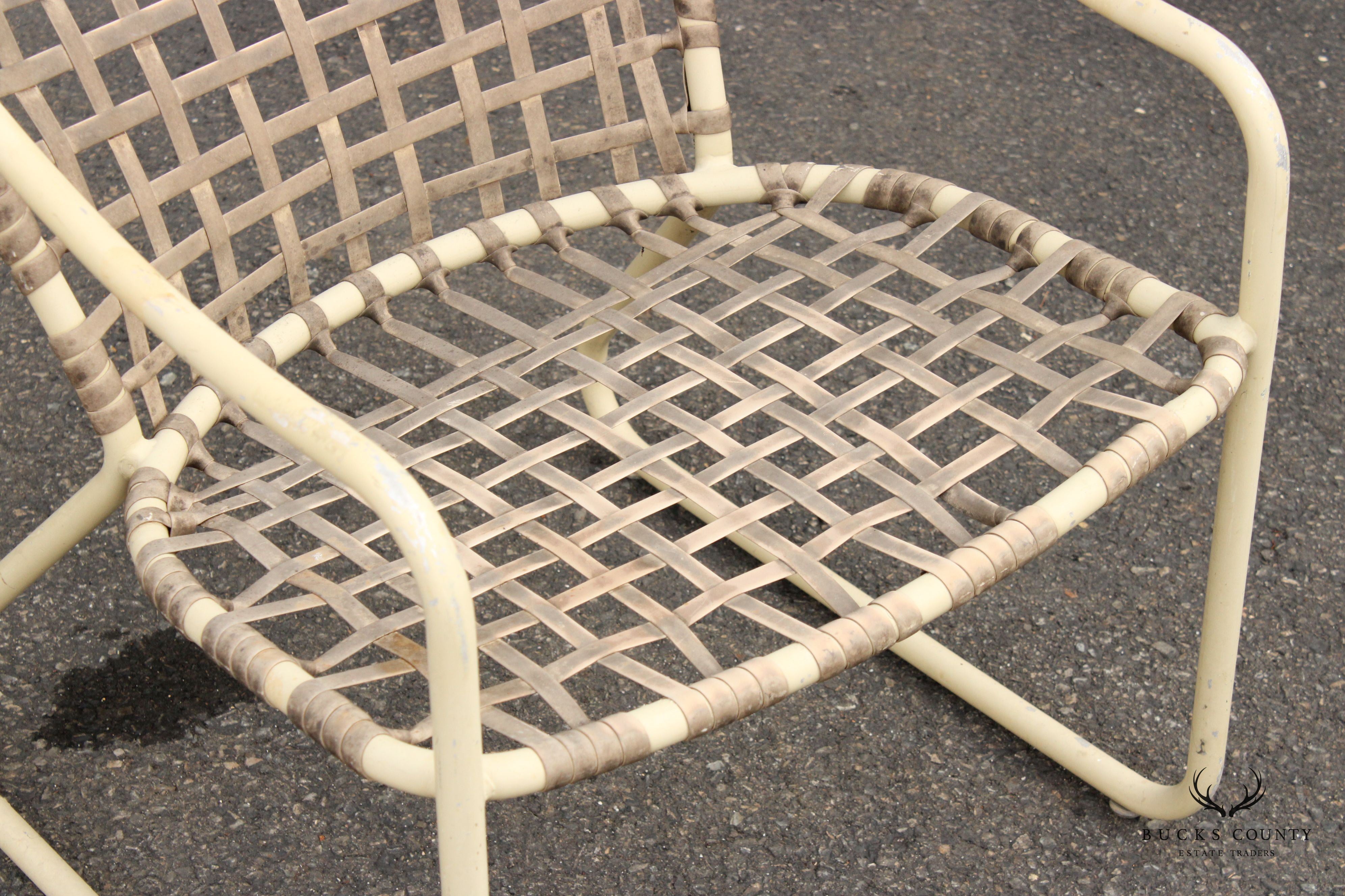 Mid Century Modern Pair of Outdoor Dining Armchairs