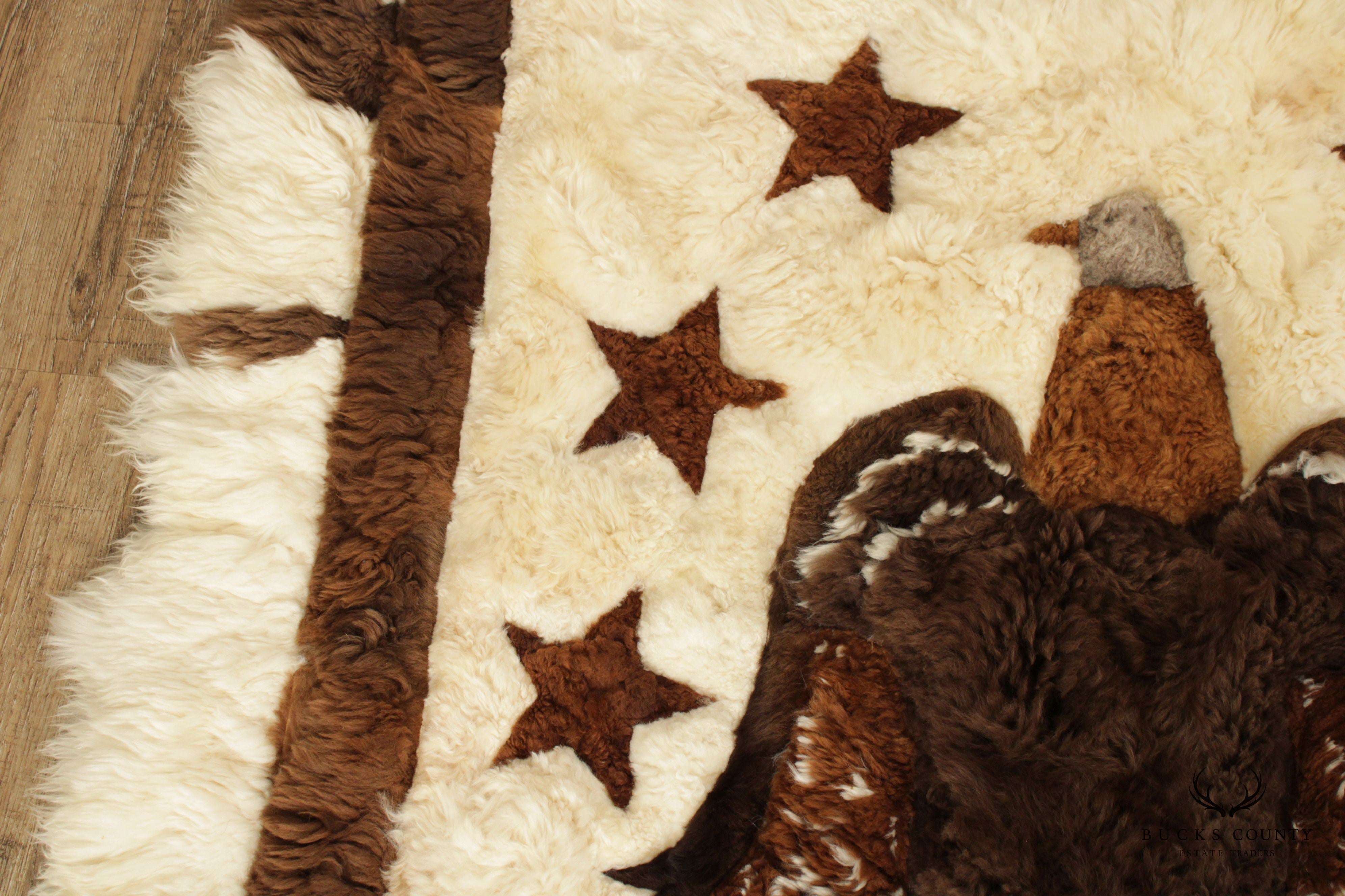 Peruvian Alpaca Fur and Hide Tapestry or Rug