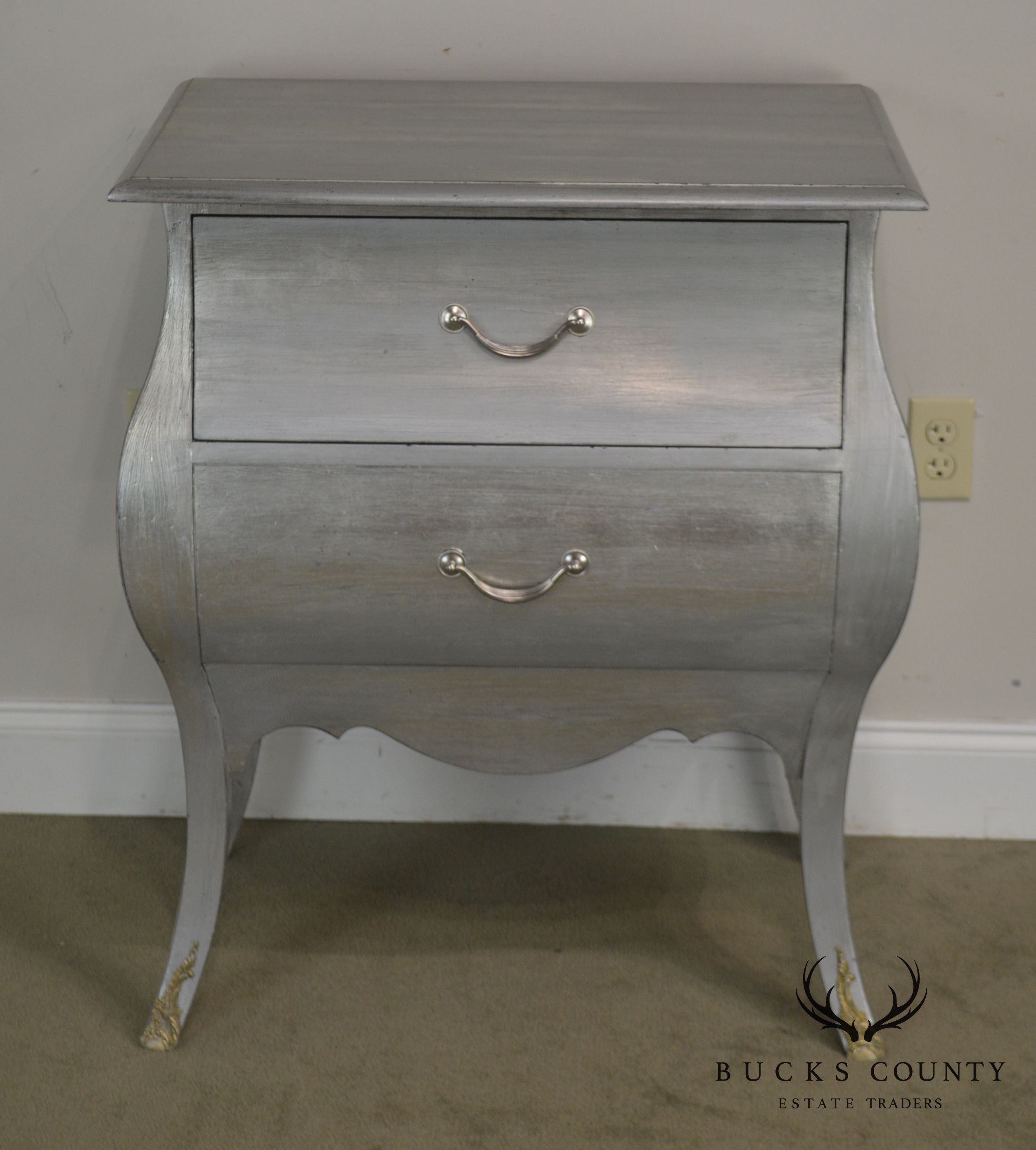 Louis XV Style Silver Bombe Chest