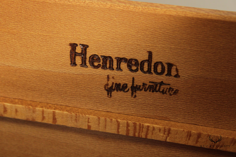 Henredon Campaign Style Vintage Walnut Tall Chest