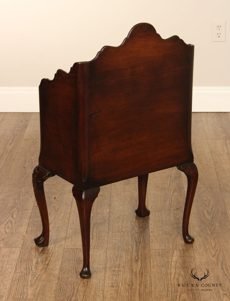 Queen Anne Style Mahogany Bookstand