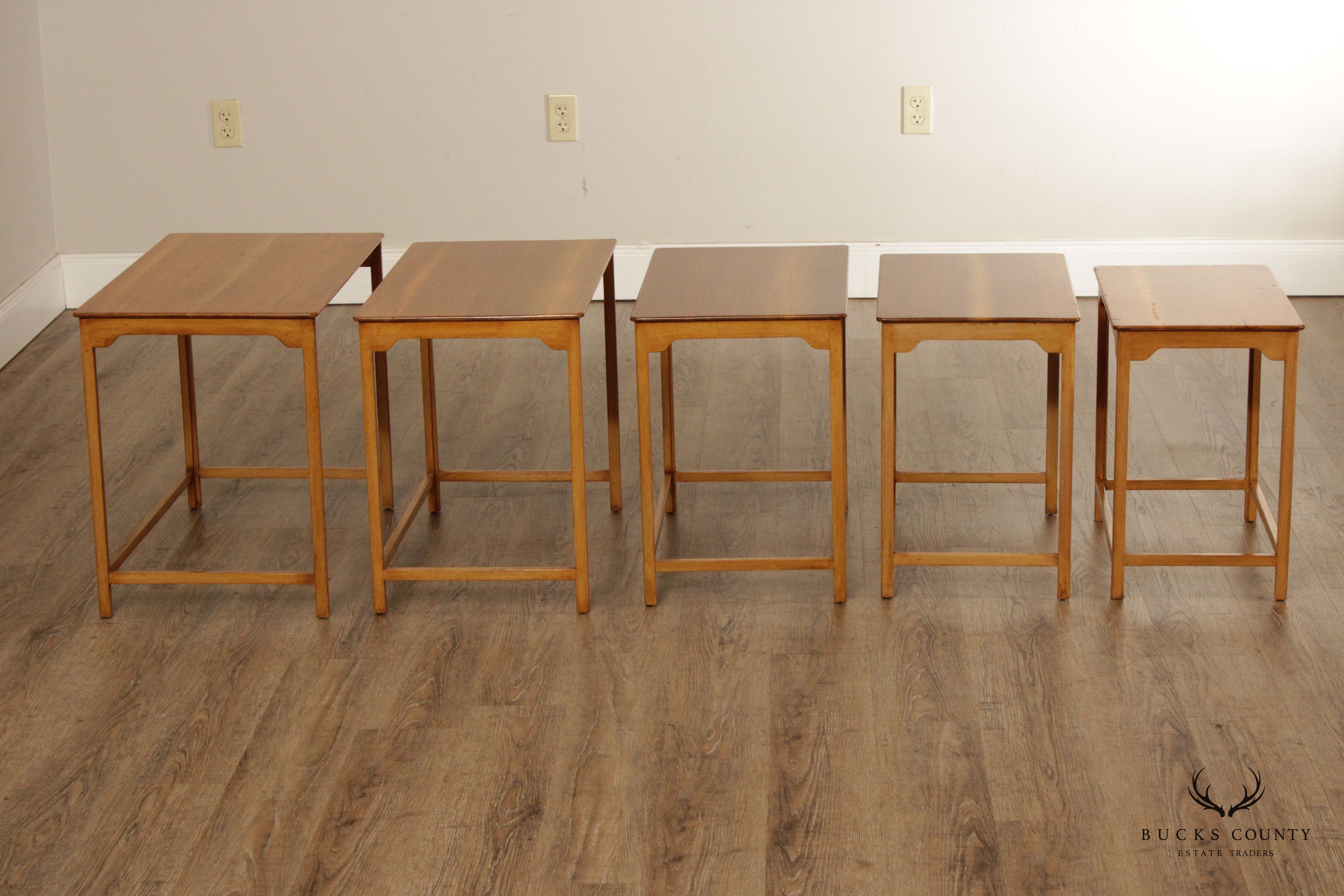 Dunbar Edward Wormley Mid Century Modern Walnut Nesting Tables