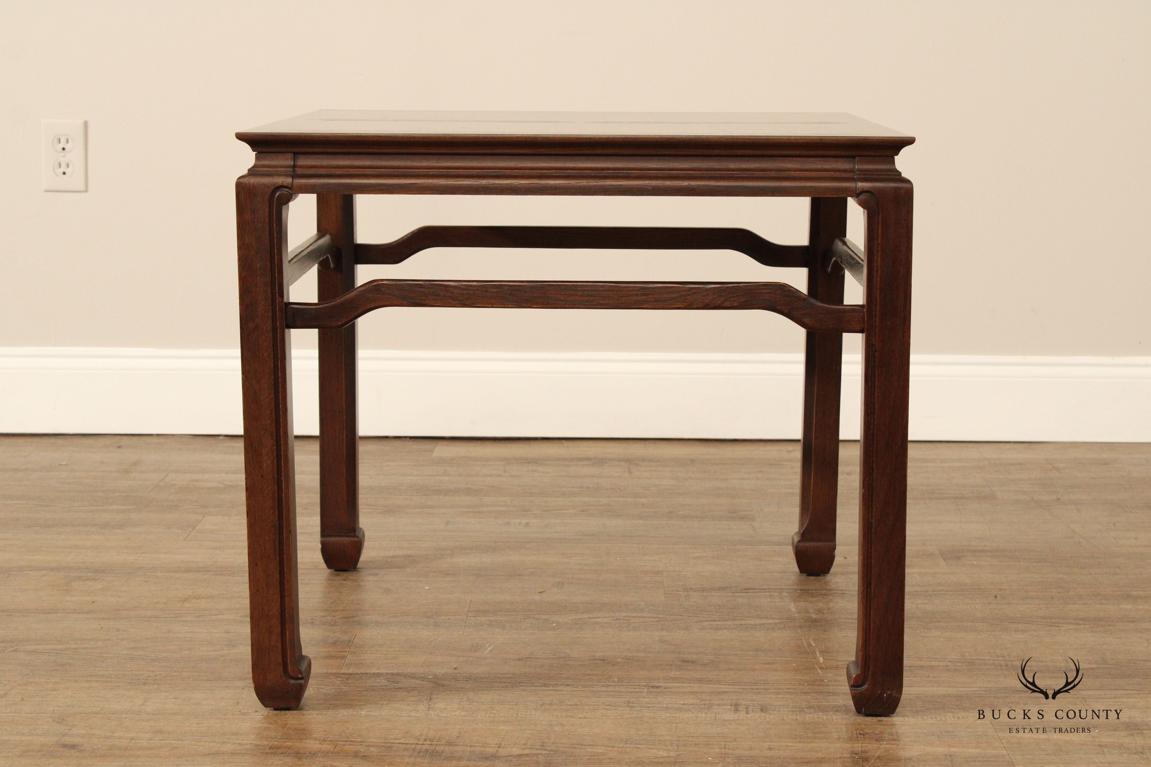 Davis Chinese Ming Dynasty Style Carved Oak Side Table