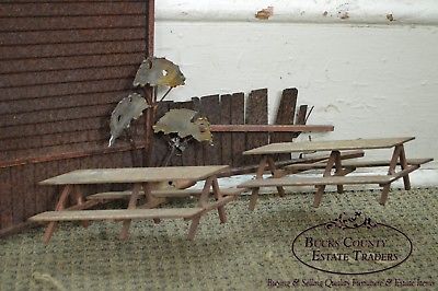 Curtis Jere Large Rusted Metal Wall Sculpture of Meeting House