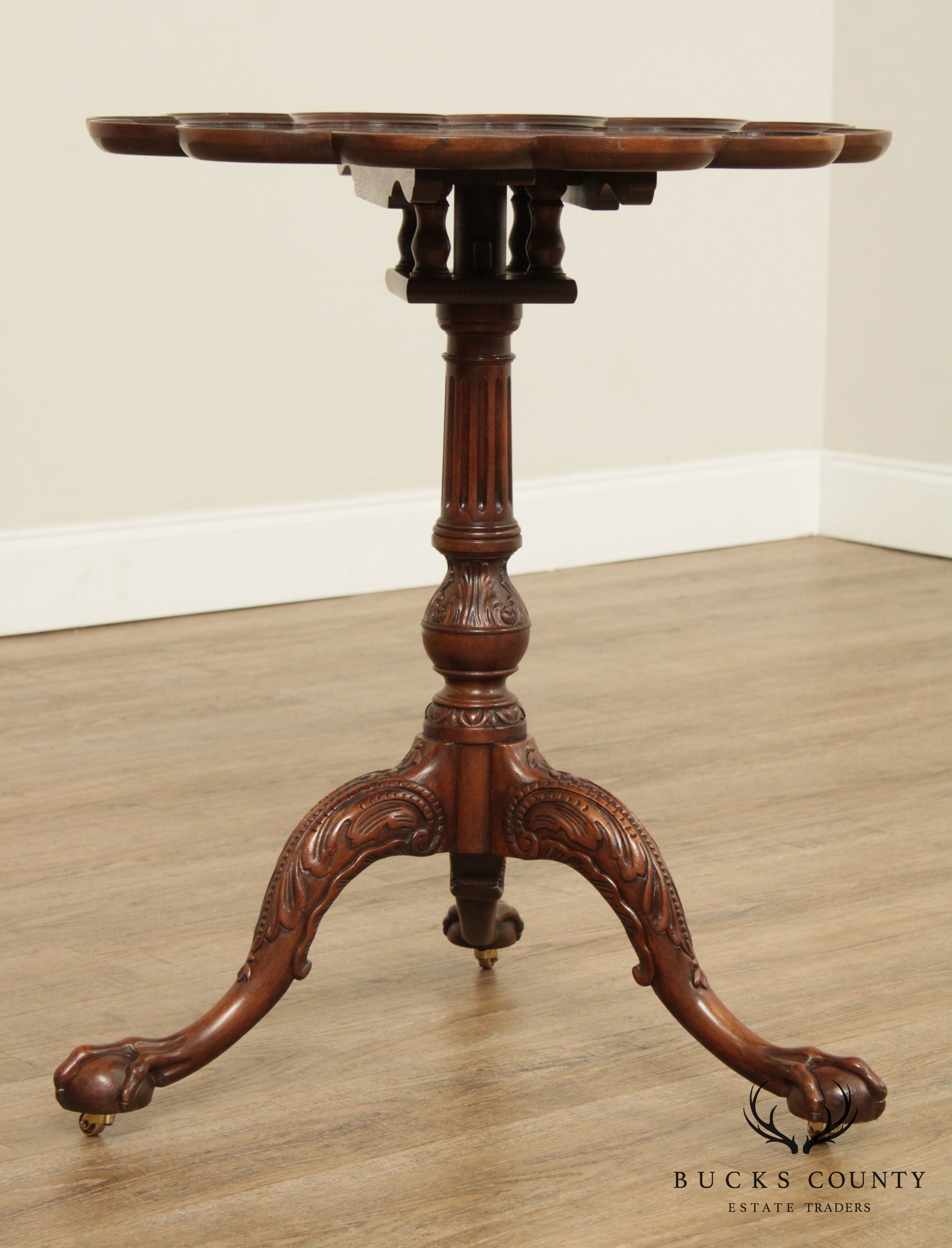 Baker Georgian Style Tilt Top Mahogany Tea Table