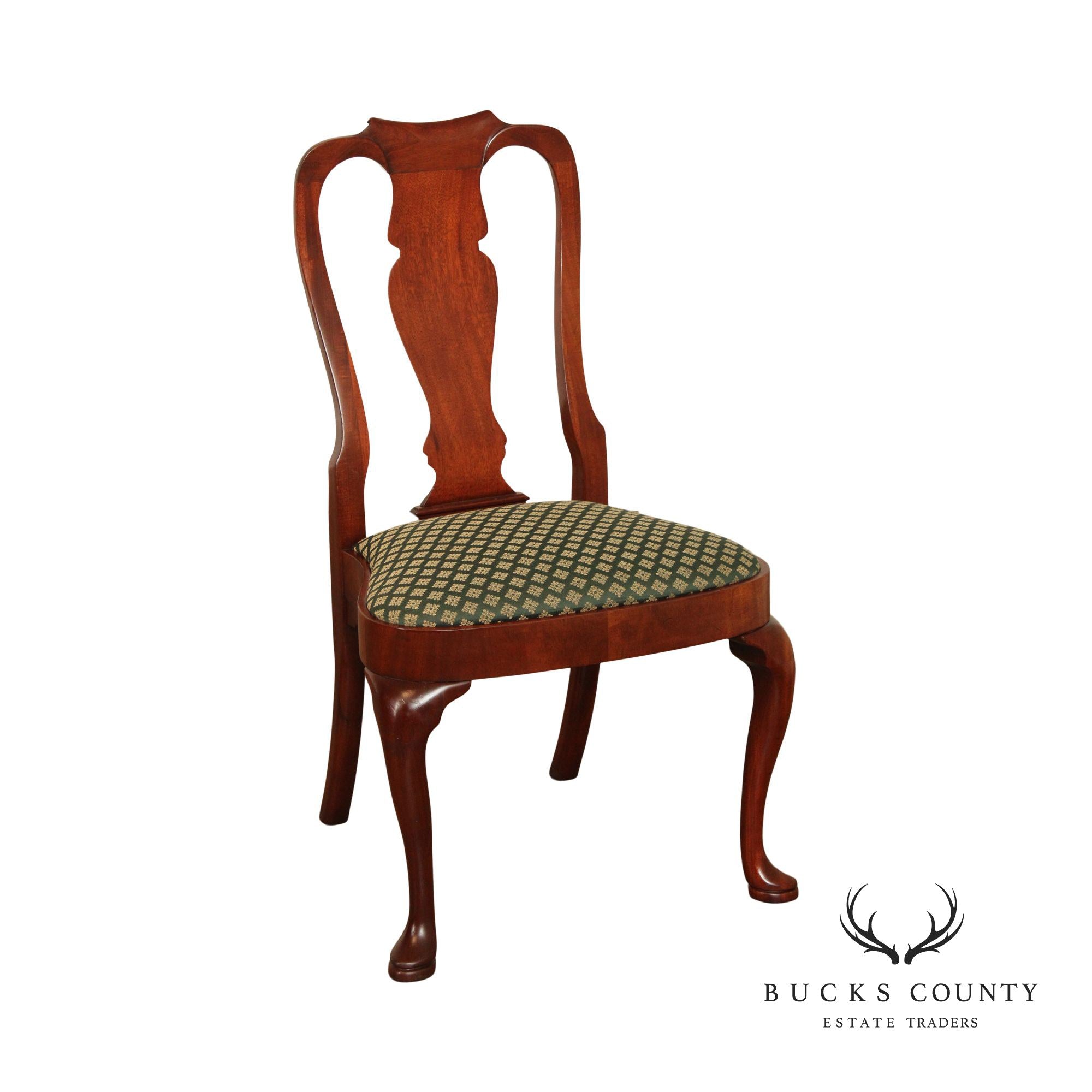 Hickory Chair Queen Anne Style Mahogany Dining Side Chair