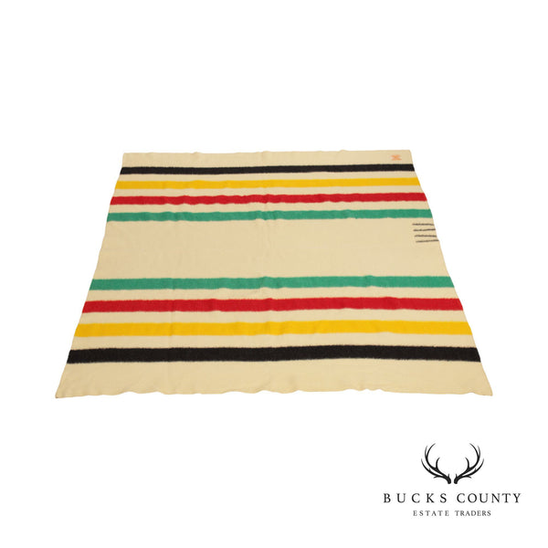 Vintage Hudson's Bay Company Four-Point Wool Blanket