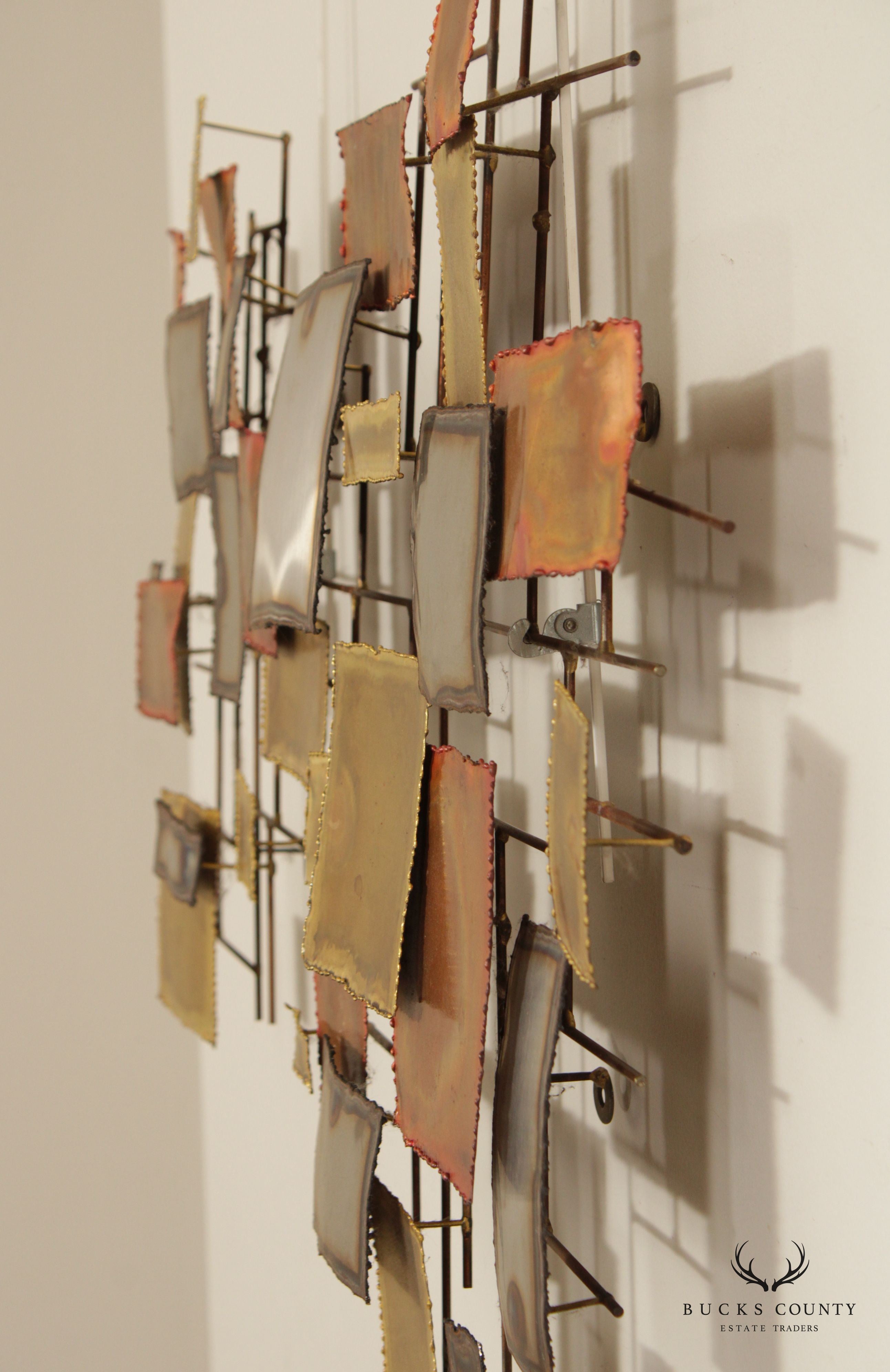 Mid Century Modern Brutalist Wall Sculpture attributed to Higgins