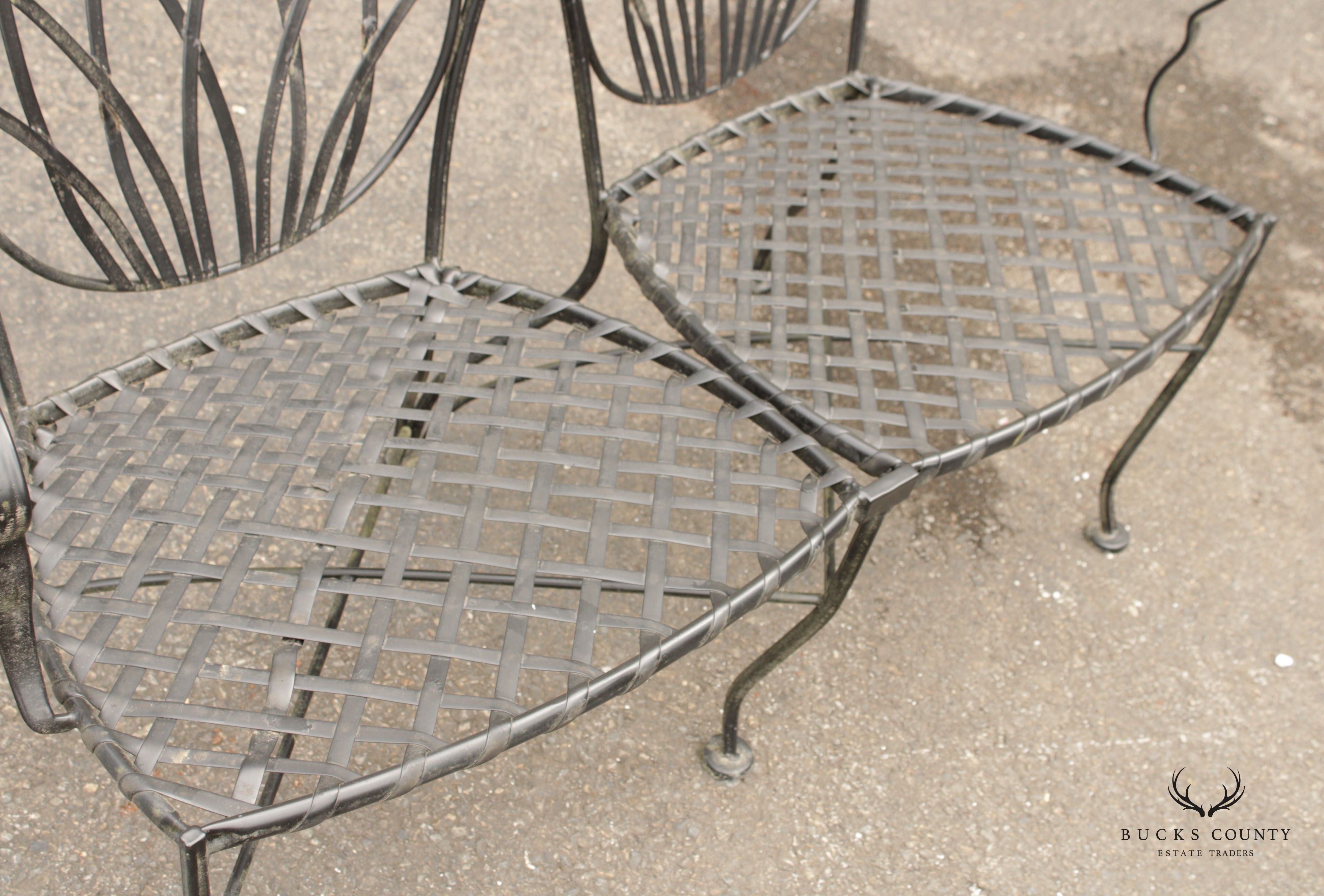 Vintage Wrought Iron Outdoor Garden Settee