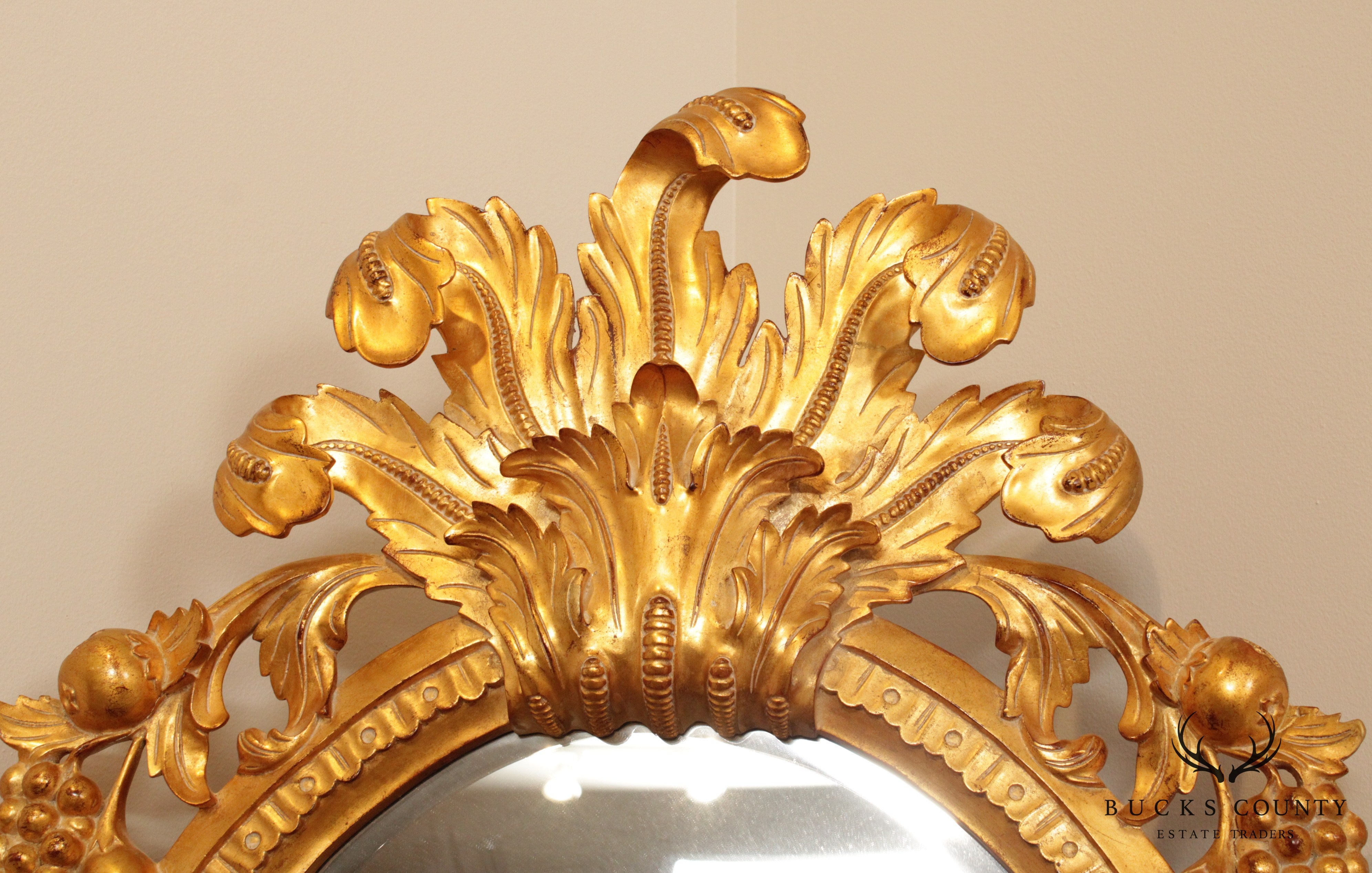 Harrison & Gil Dauphine Gilt Wood Rococo Style Wall Mirror