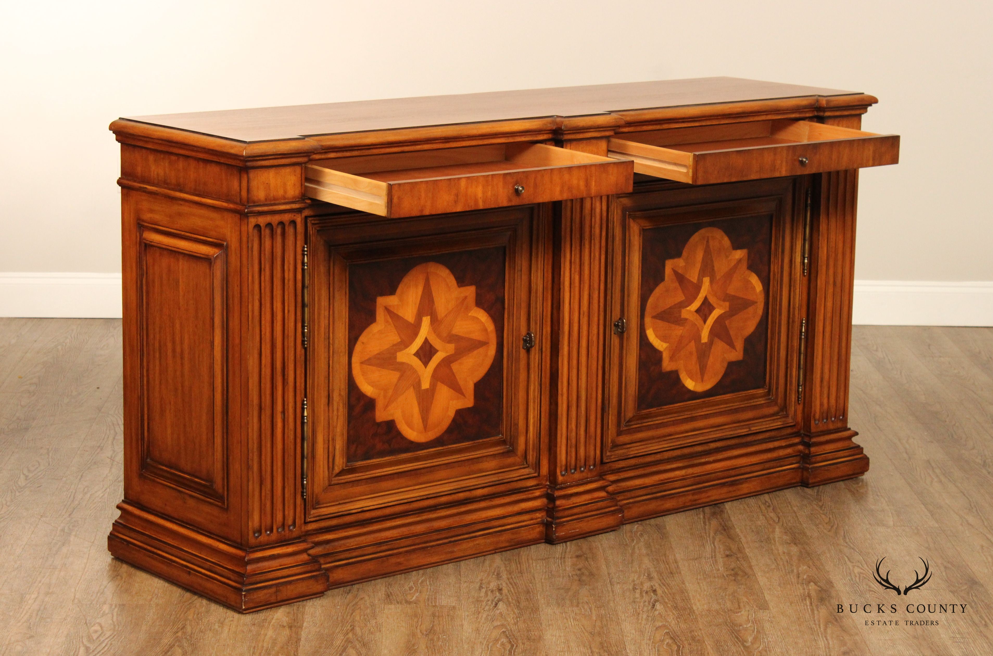 Ethan Allen 'Lombard' Marquetry Inlaid Sideboard