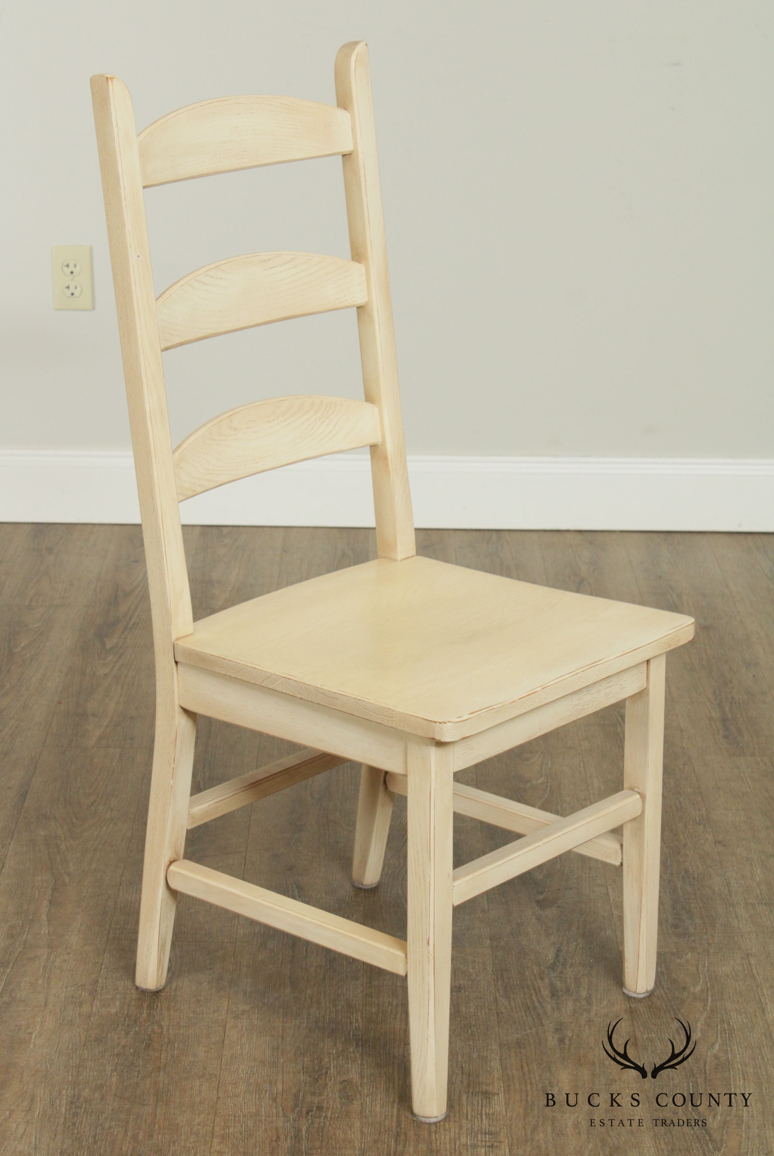 Hunt Country Furniture White Finished Oak Writing Desk with Chair